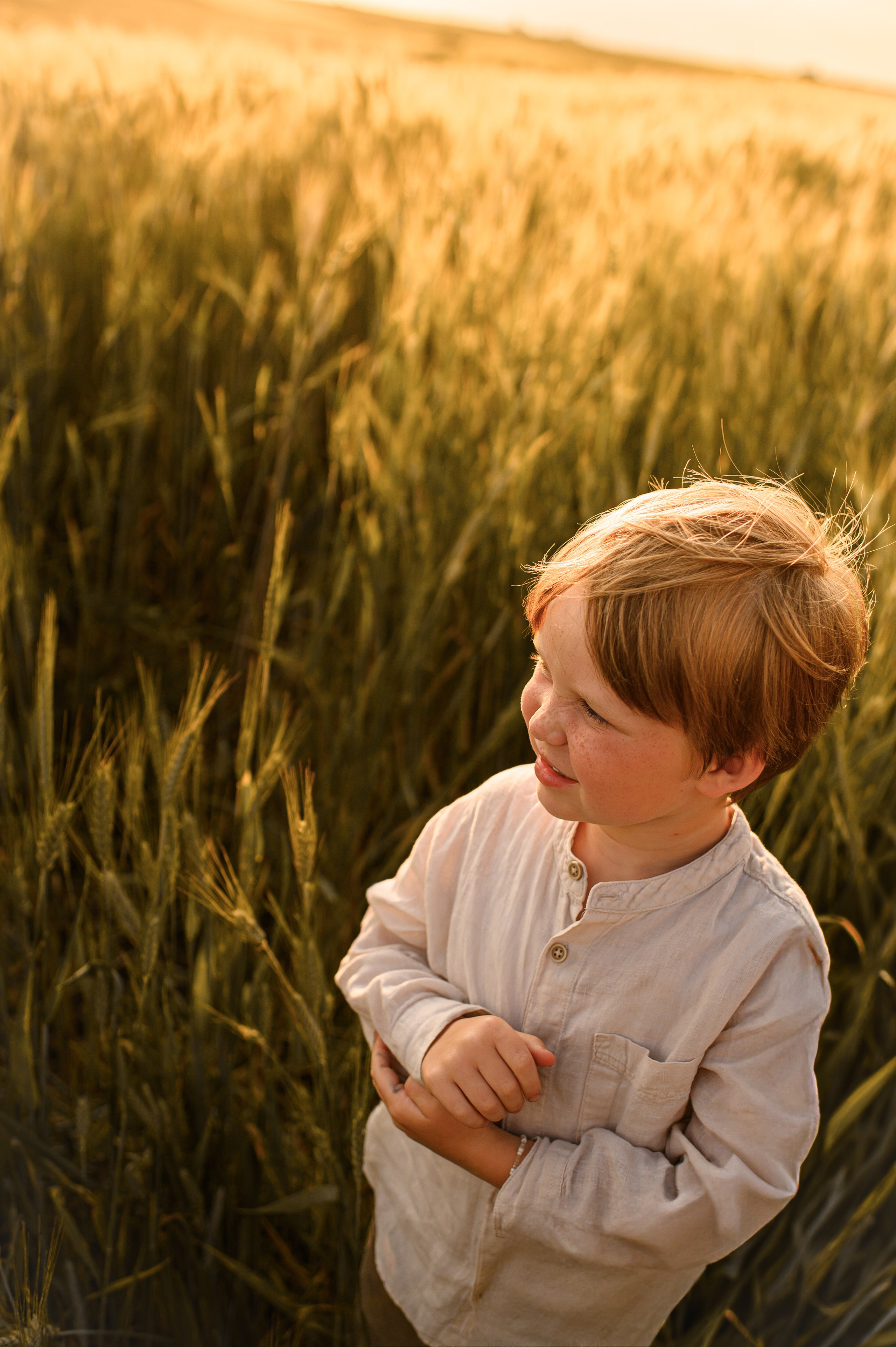 Wheat fields. Family, children, portrait, and event photography in Thessaloniki