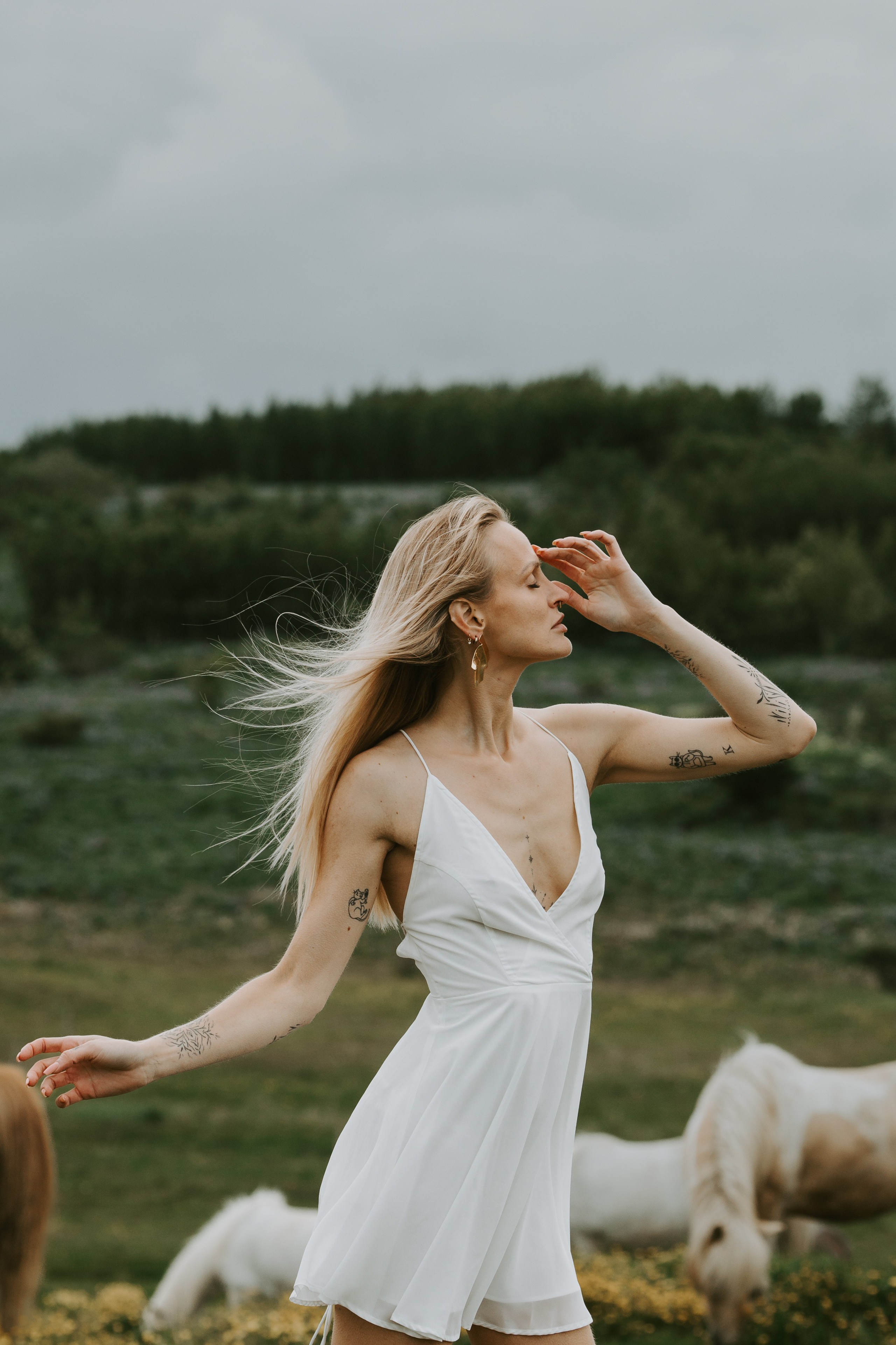 Goddess-like portrait in the heart of Iceland, celebrating feminine strength and elegance