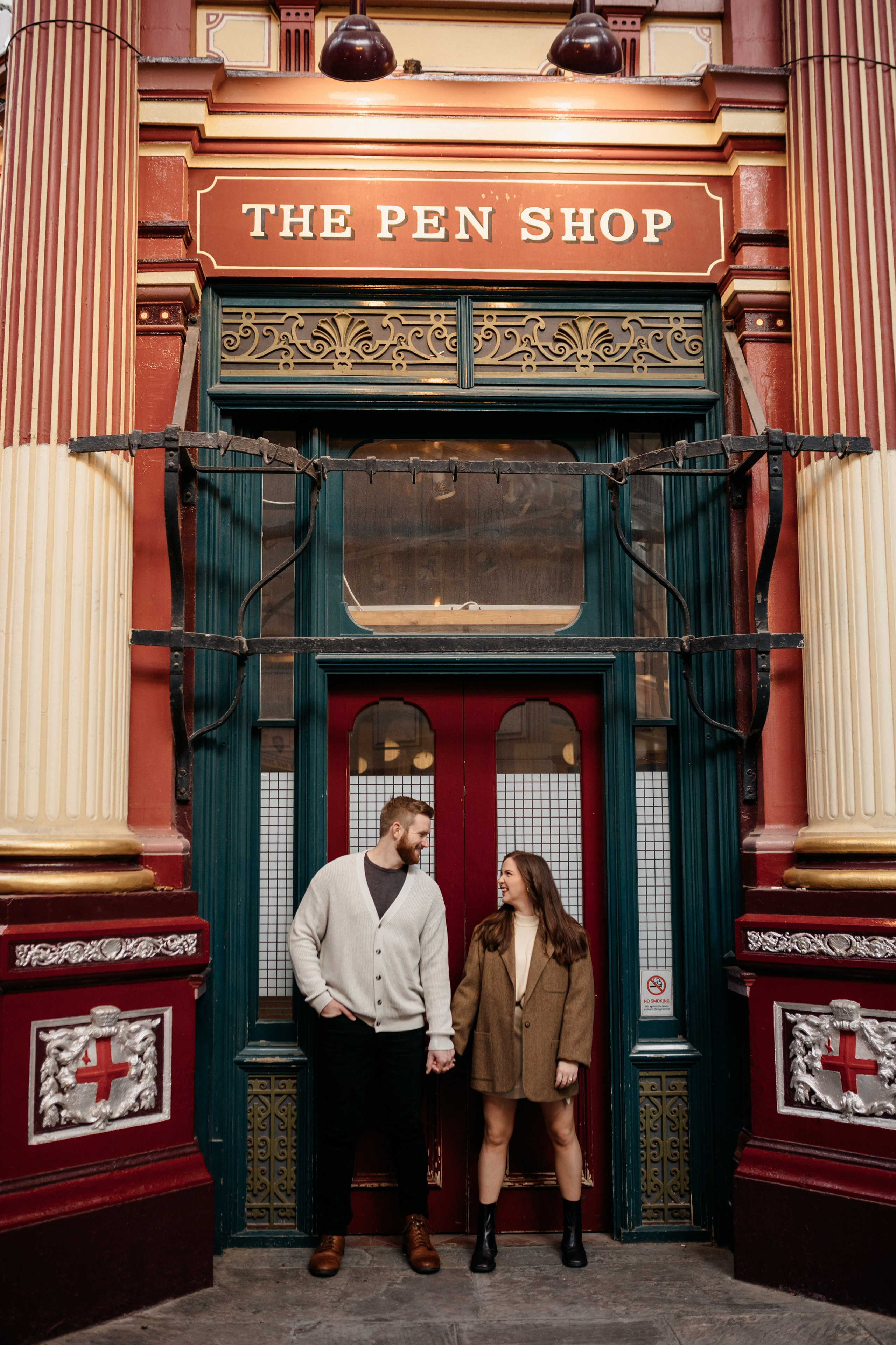 Kenna + Rob (Leadenhall Market + London City). LondonPhotoStory — Vacation Photographer in London
