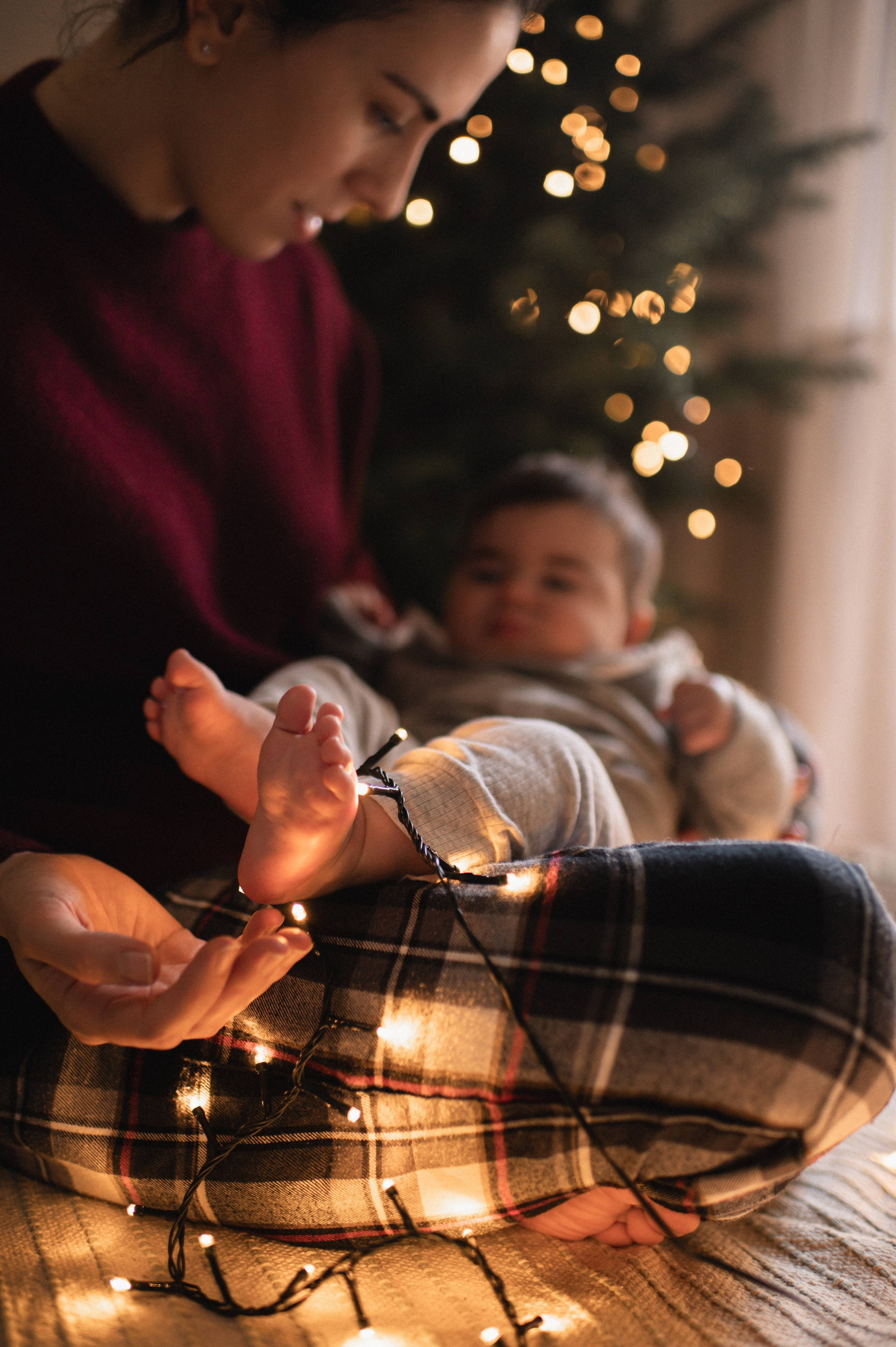 First Christmas. Family, children, portrait, and event photography in Thessaloniki