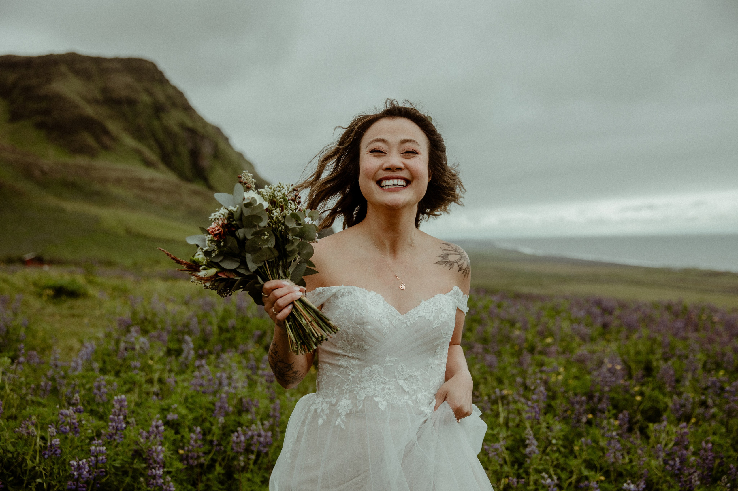 Elopement at Kvernufoss Waterfall. Iceland elopement photo and video | Nikolaichik Photo
