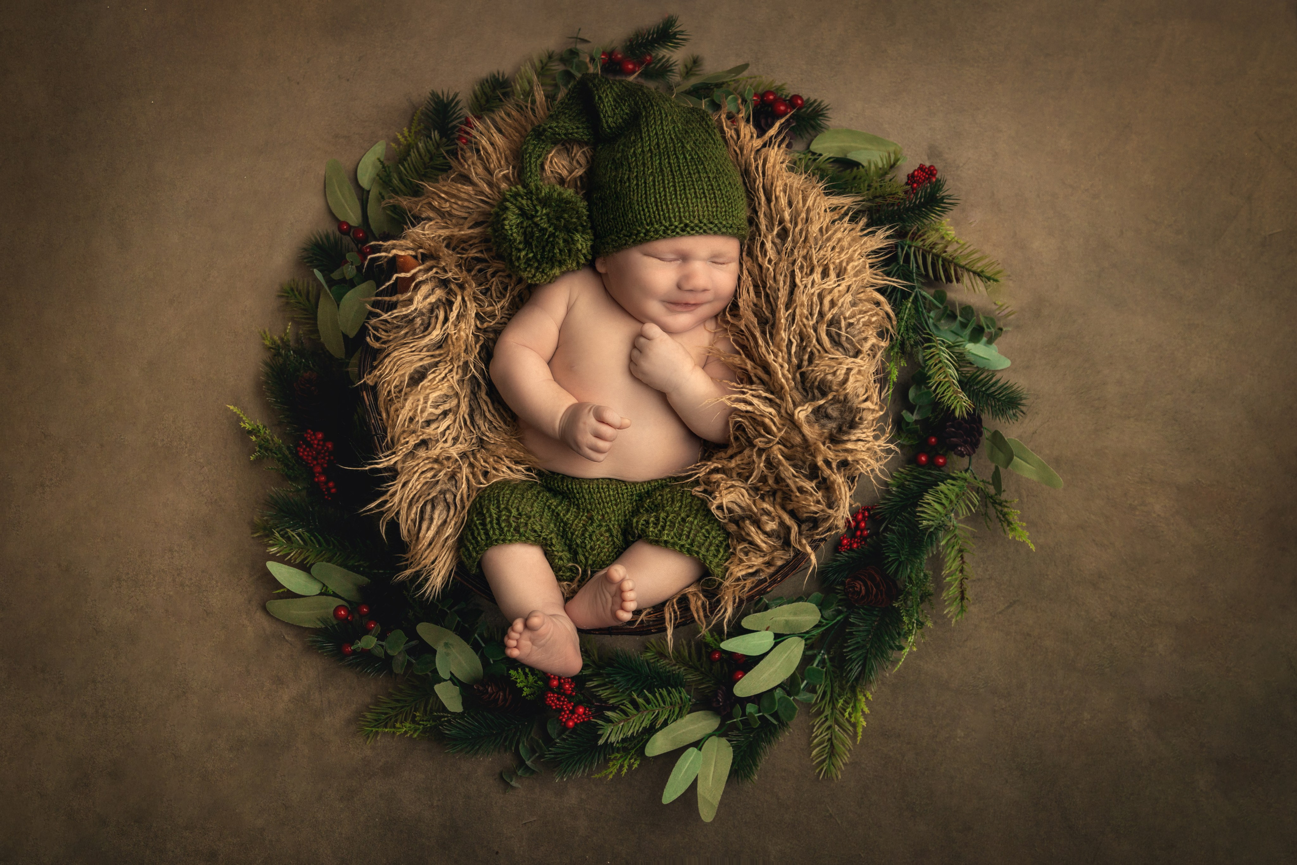 Newborn photo session Christmas