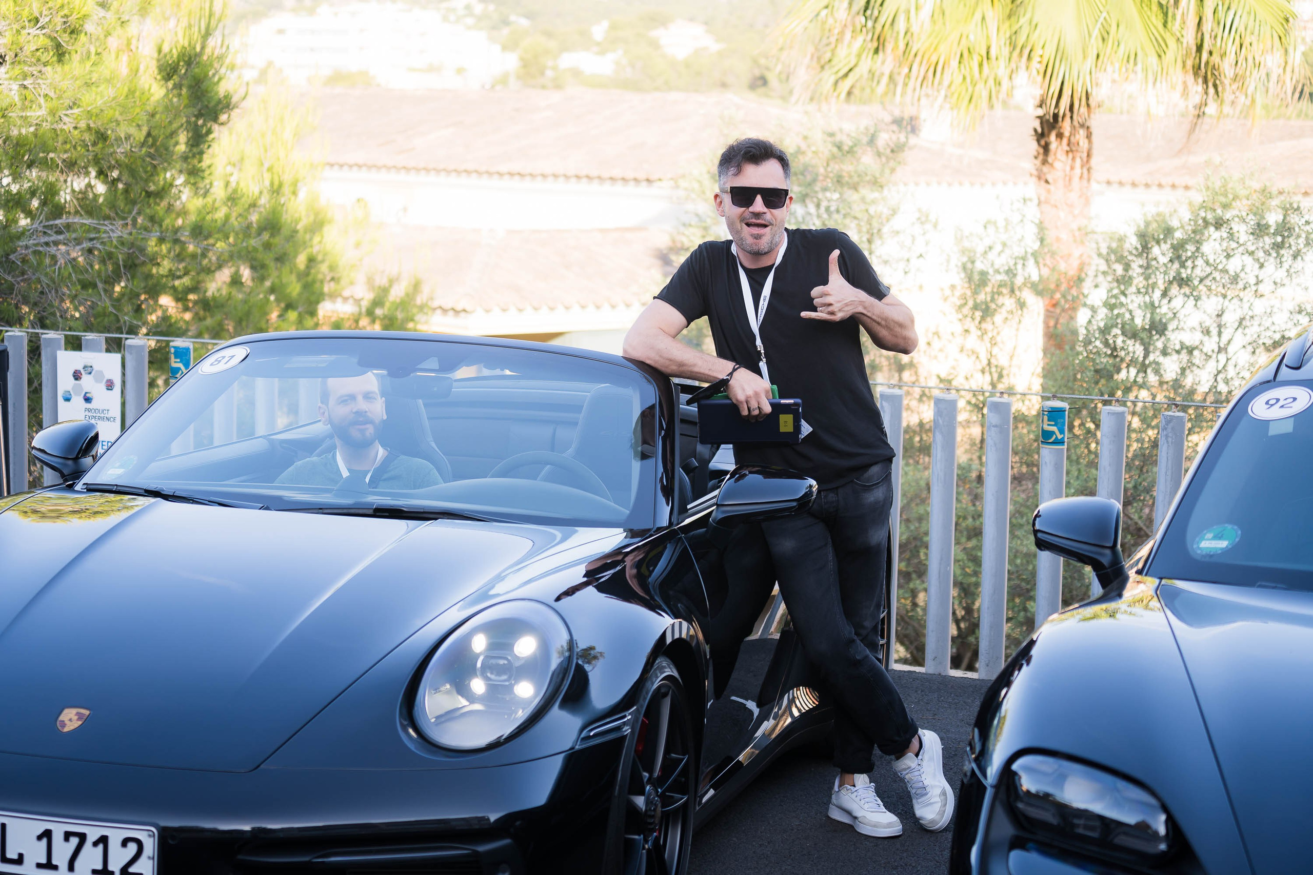 Automotive Presentation in Mallorca with clients having some fun.