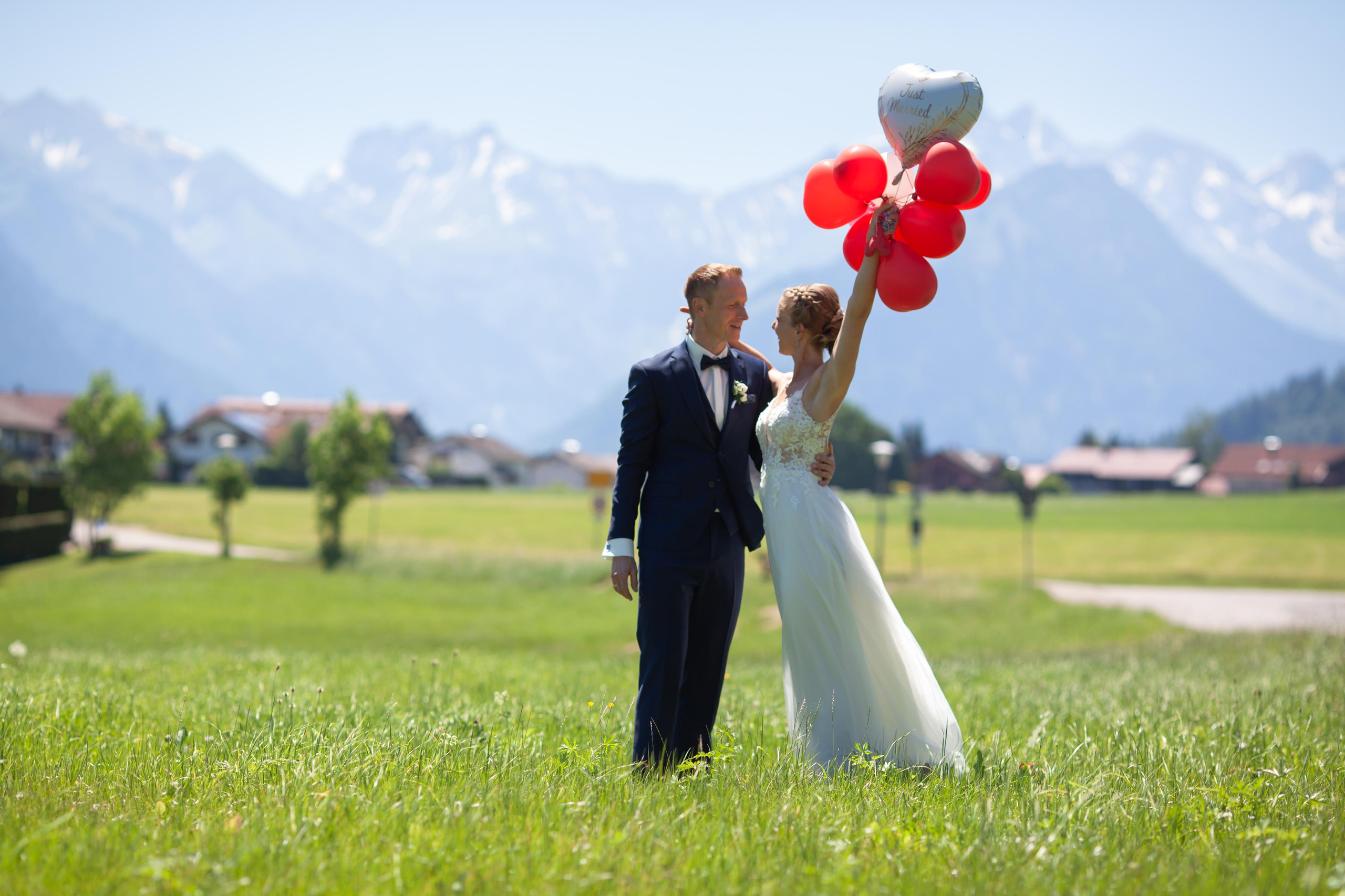 Oberstdorf, Hochzeit, Brautpaar
