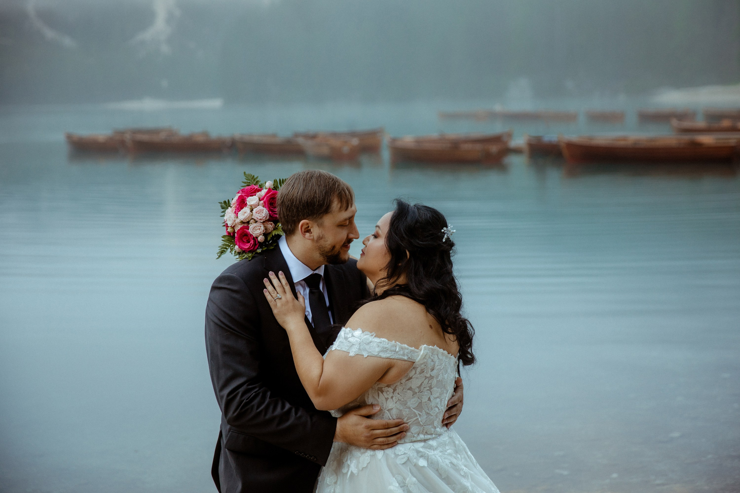 Secret Dolomites elopement at Lago di Braies & Cadini di Misurina | Best place to elope in Italy. Iceland elopement photographer & videographer