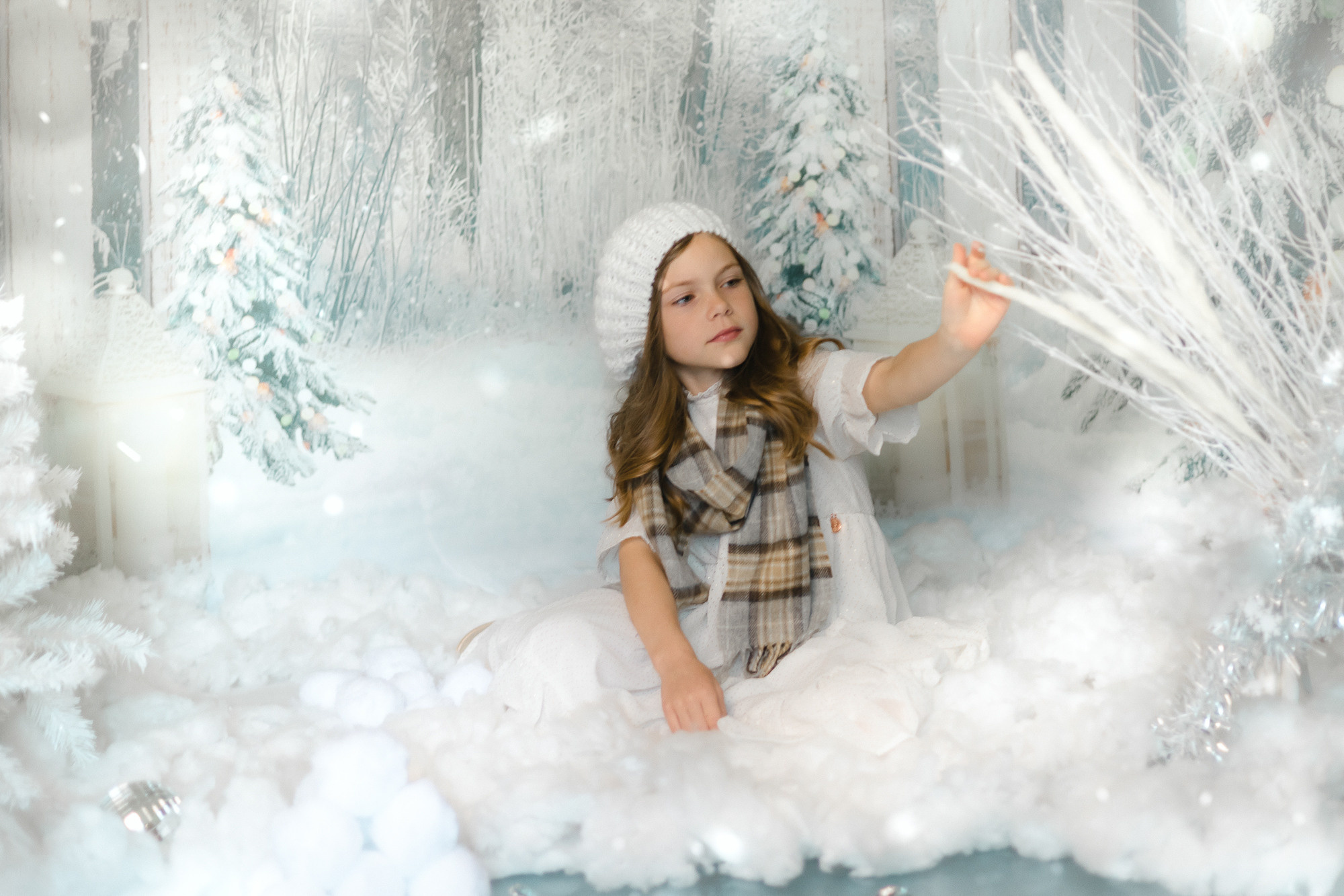 CHRISTMAS PORTRAIT SESSION “SNOW QUEEN”. Professional garden design and photography services in London