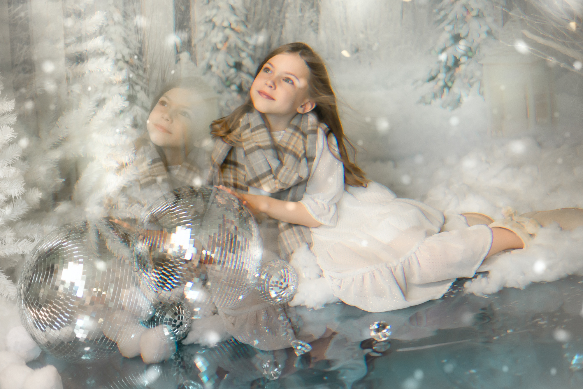 CHRISTMAS PORTRAIT SESSION “SNOW QUEEN”. Professional garden design and photography services in London