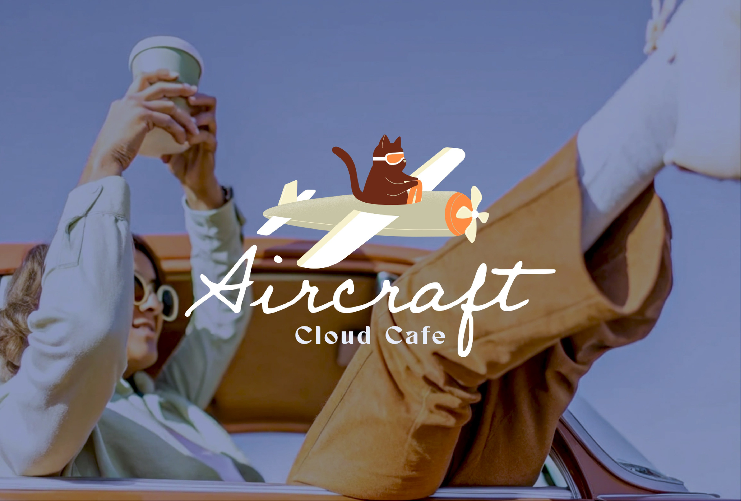 Aircraft Cloud Cafe. Helen Reveur | Illustrator & Brand Designer | Ready-Made & Custom Illustrations