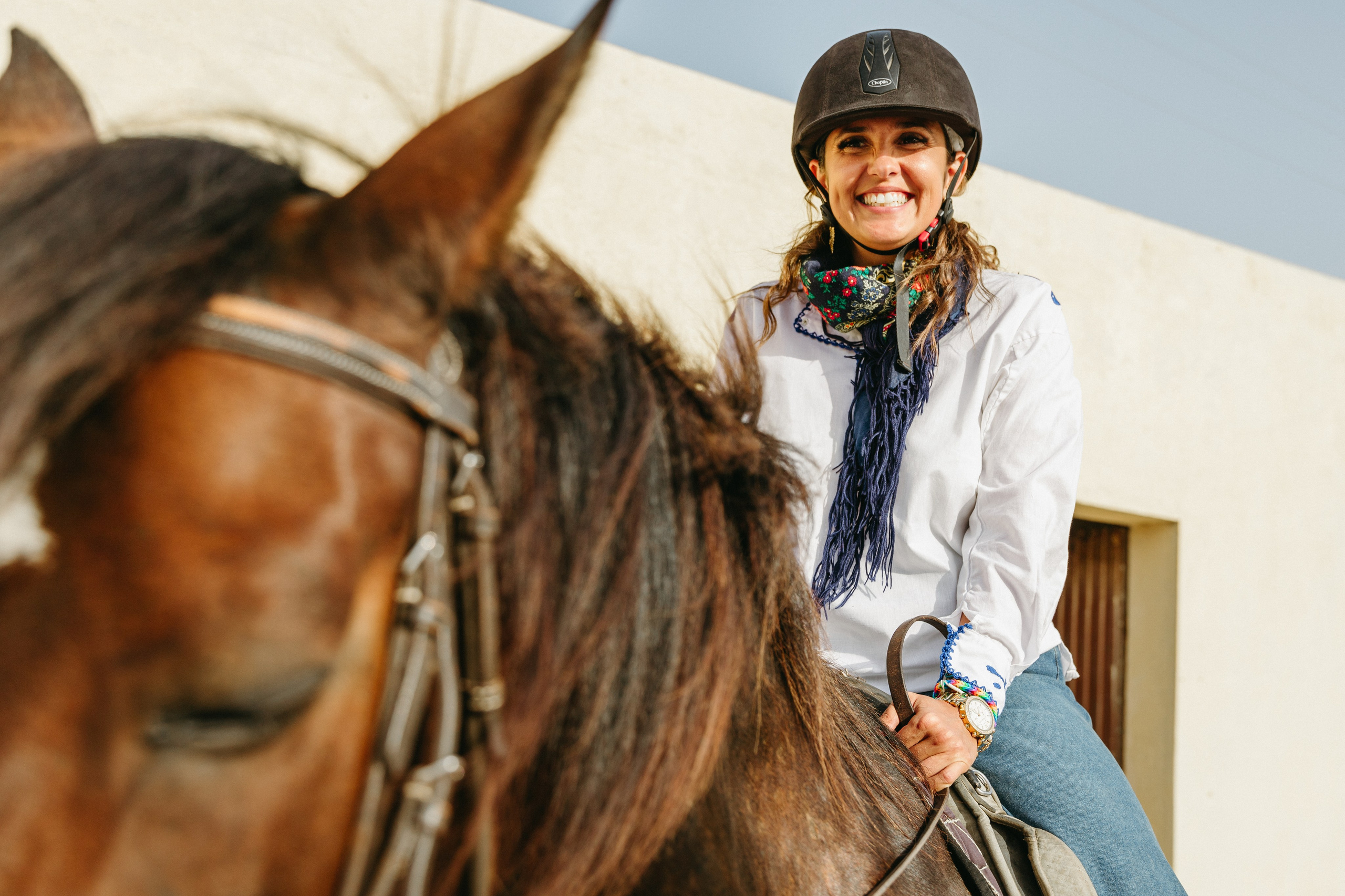 Marlene & Tiago com filhos. Passeios a Cavalo na Praia Peniche | Eco Salgados Agroturismo