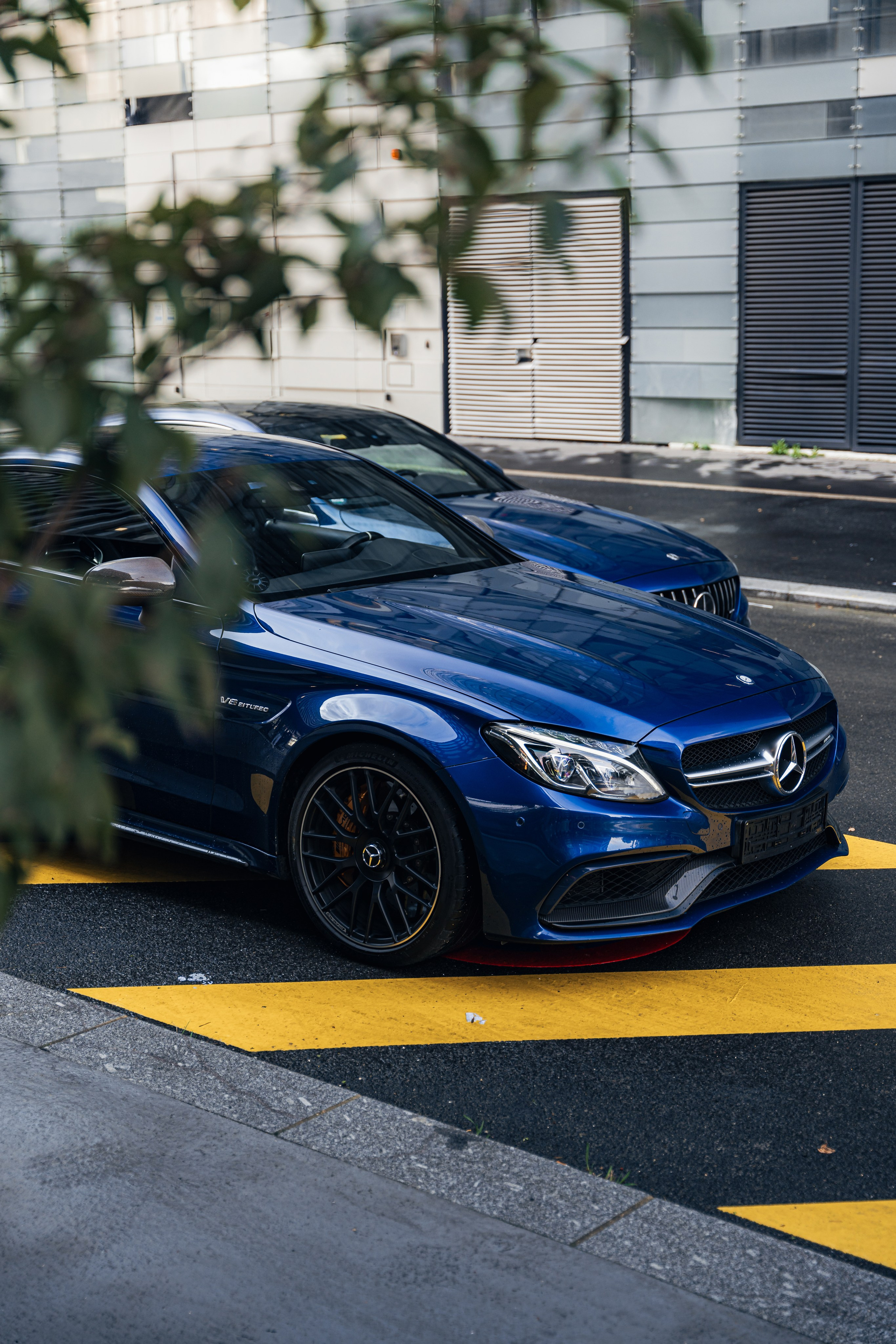 Mercedes-Benz C63s AMG. Photographe de voitures à Paris — Vitalii Motruk