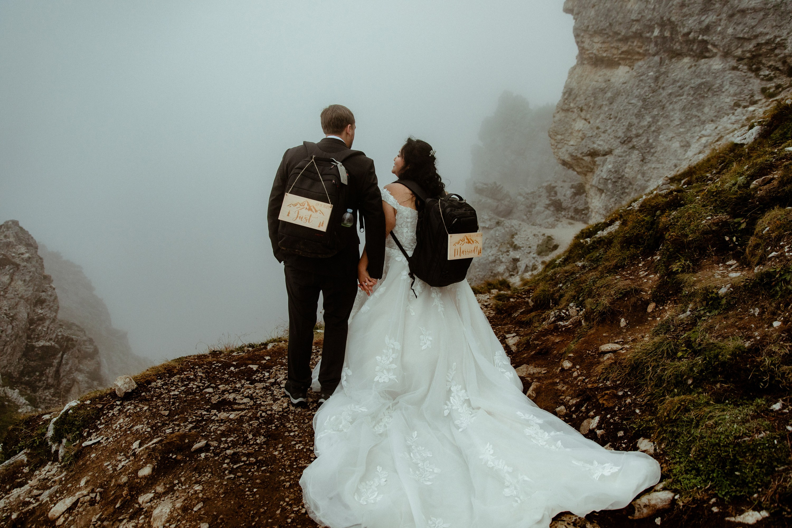 Secret Dolomites elopement at Lago di Braies & Cadini di Misurina | Best place to elope in Italy. Iceland elopement photographer & videographer
