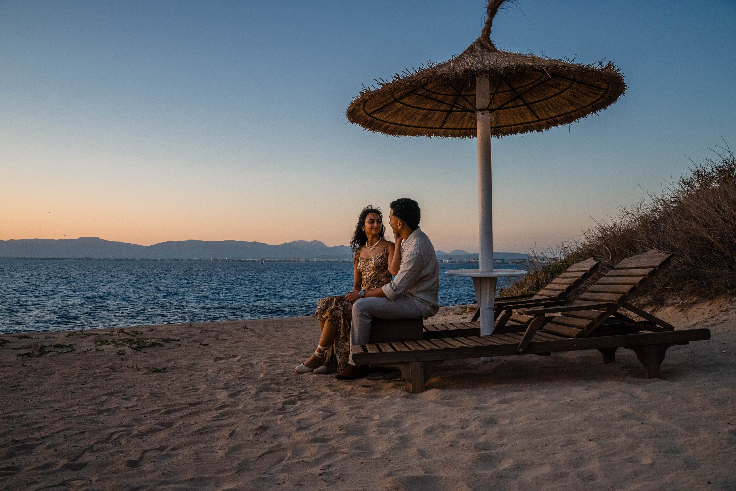 Dusk Wedding Proposal in Cap Rocat with UK clients. Mallorca Wedding, Corporate & Social Photographer