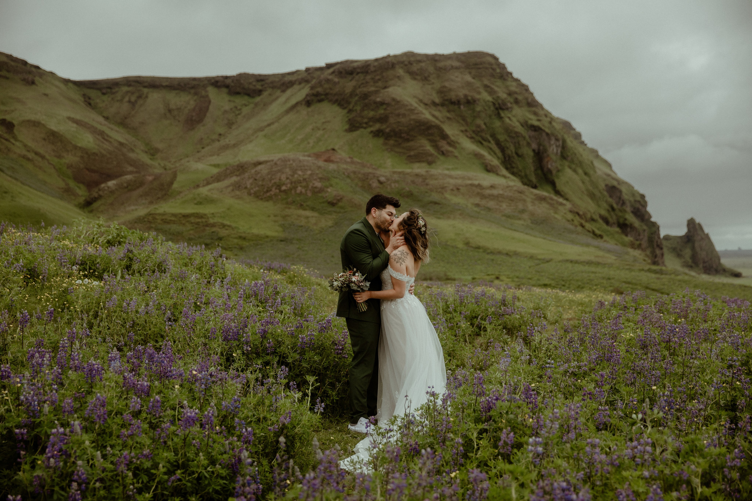 Elopement at Kvernufoss Waterfall. Iceland elopement photo and video | Nikolaichik Photo