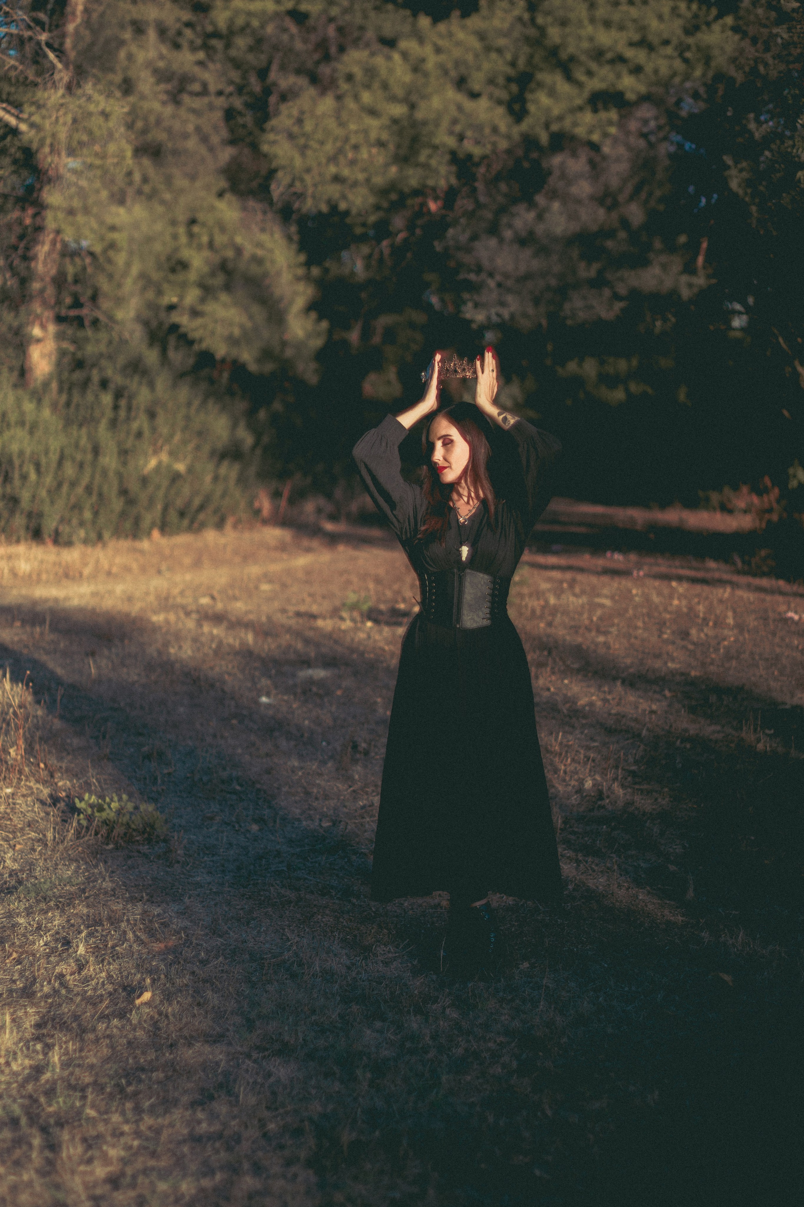 Nadia as the Forest witch. Photographer in Greece Kristina