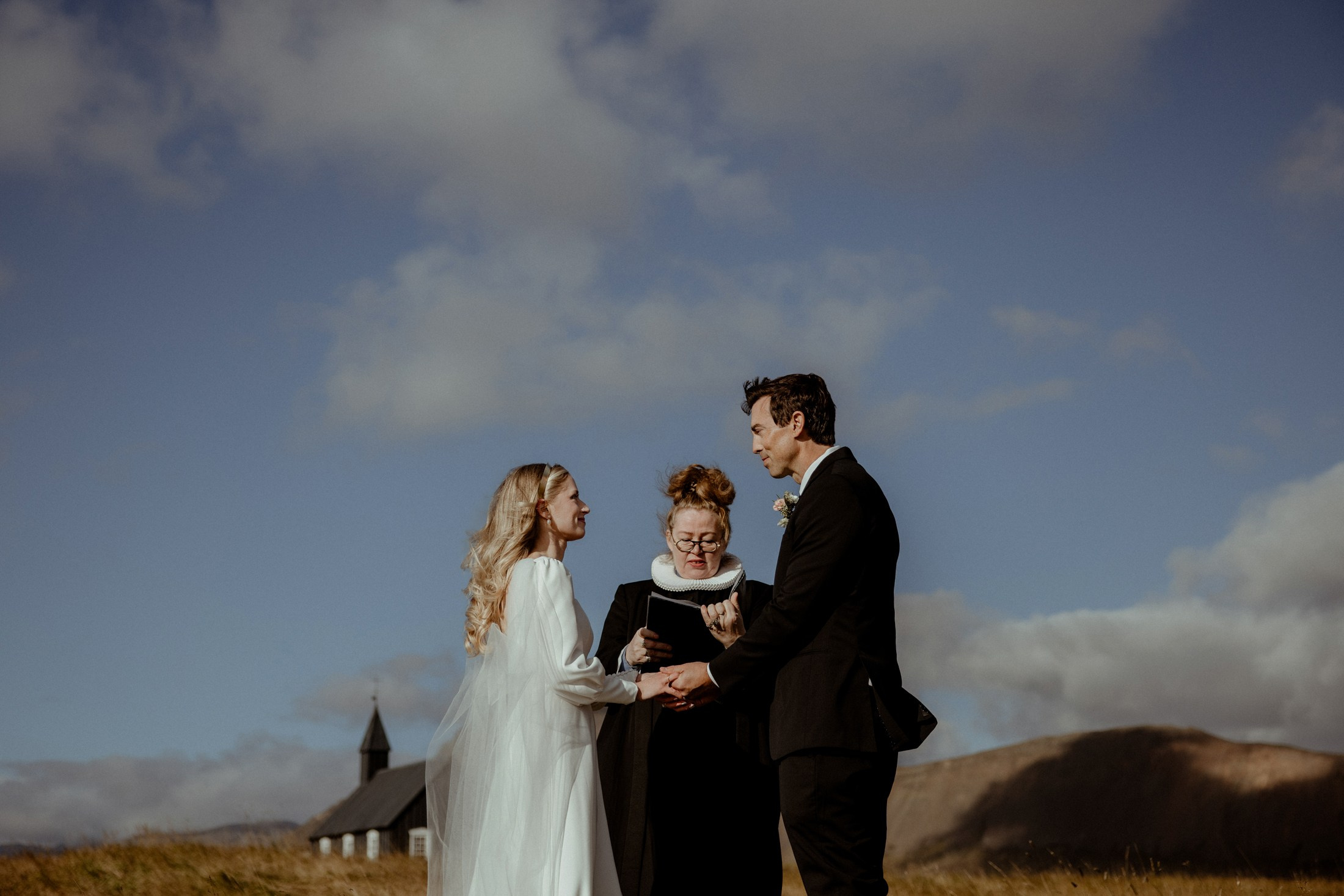 Iceland elopement at Budir Black Church | Snæfellsnes wedding by Iceland elopement photographer & videographer. Iceland elopement photographer & videographer