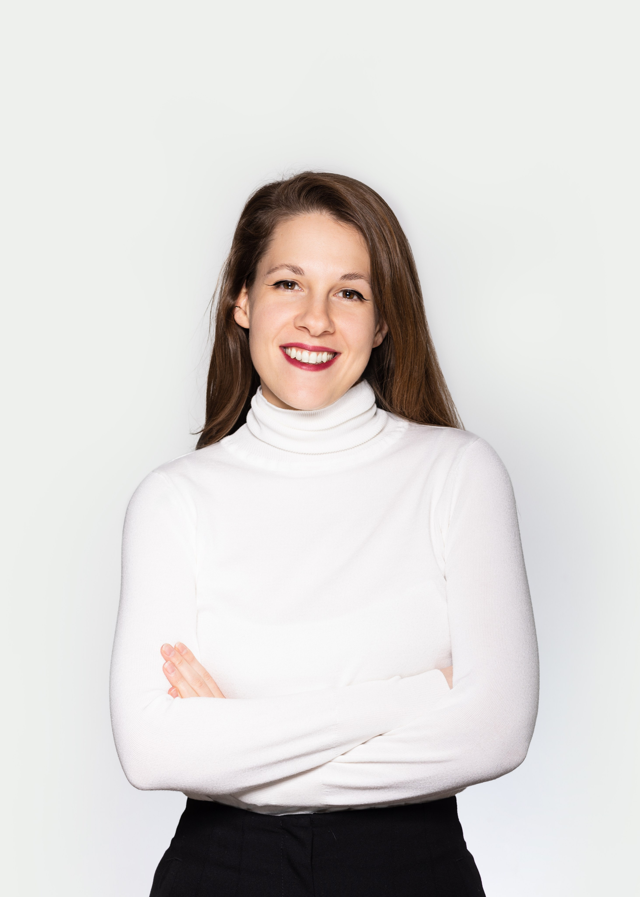 Corporate team member at 1 click Marketing, a business portrait on a white background