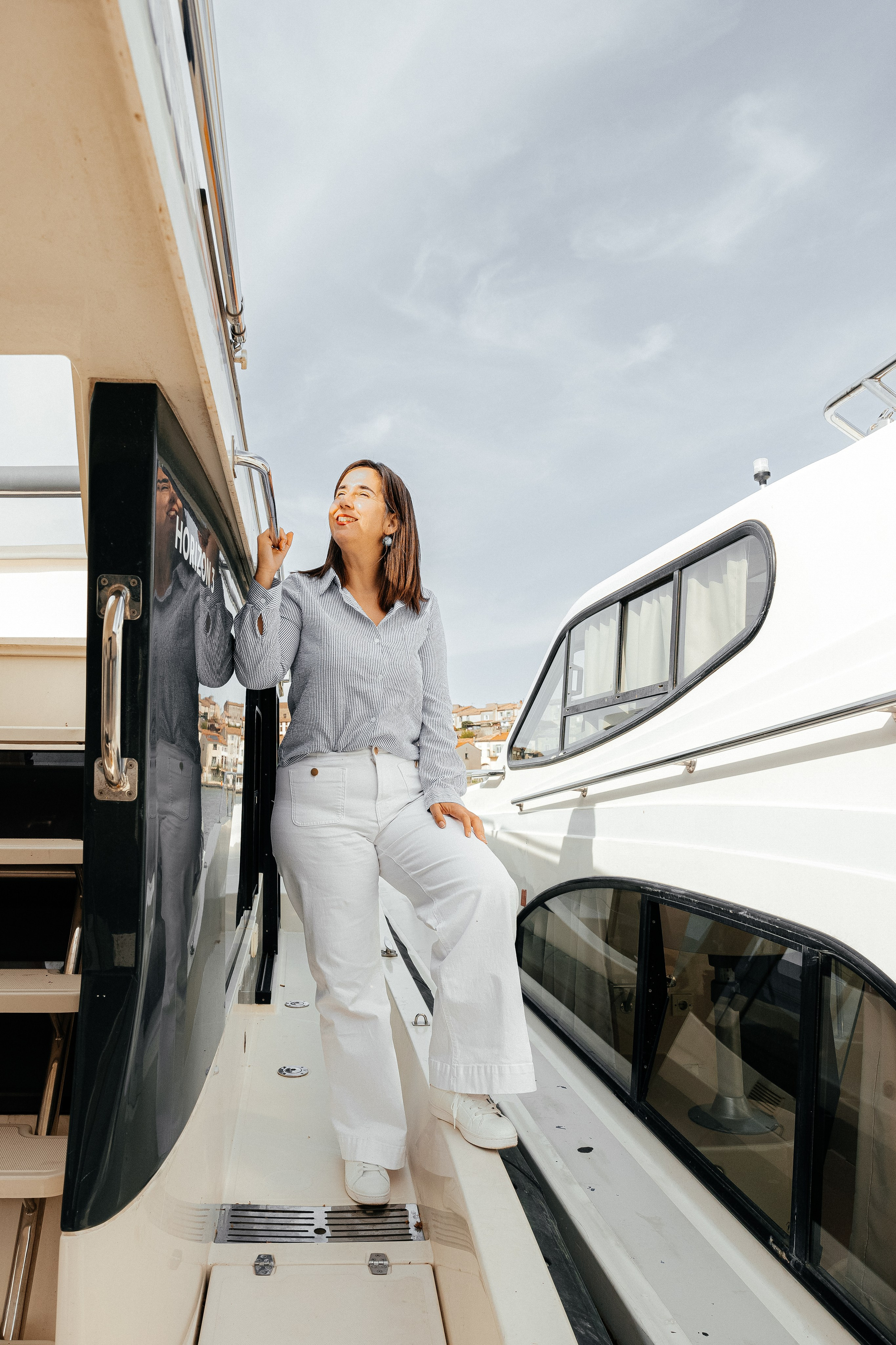Photoshoot in the river port of Castelnaudary. Eugenie Smirnova — wedding, corporate and lifestyle photographer in Toulouse and Southwest France