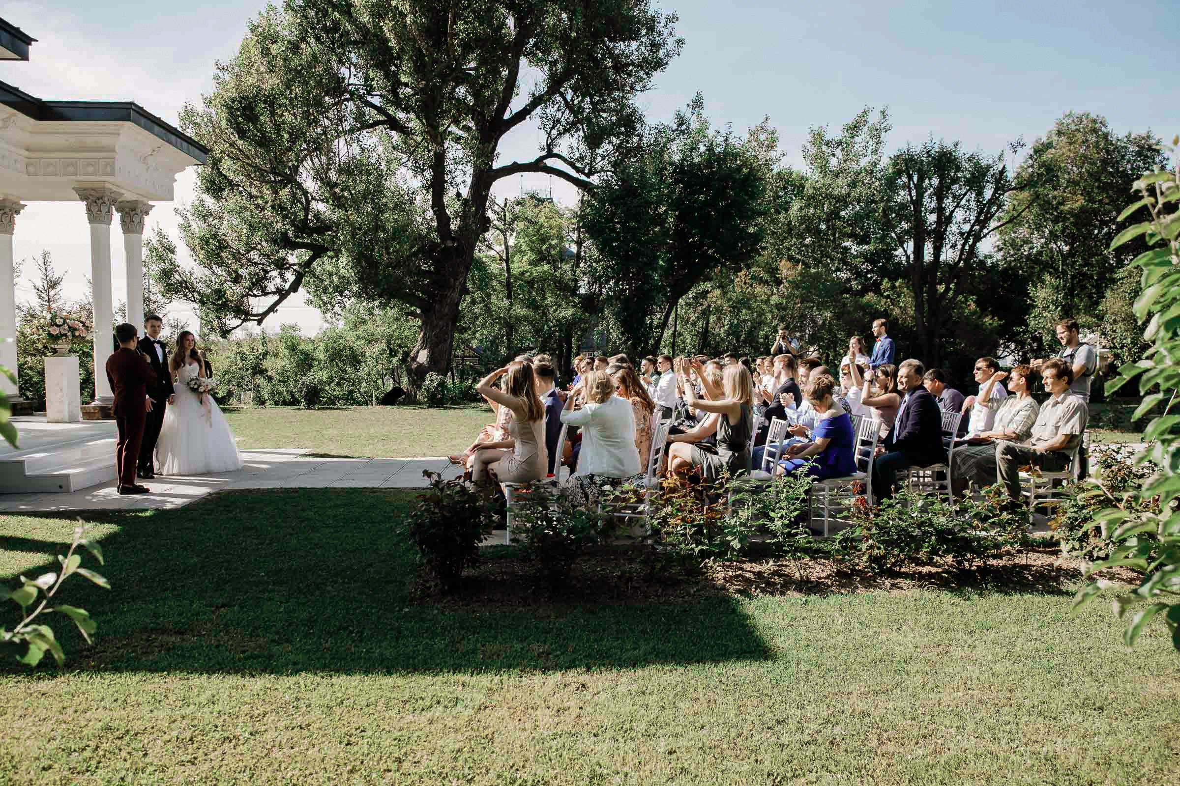 Guests at ceremony, by Tanya Bodgan, Bude wedding photography.