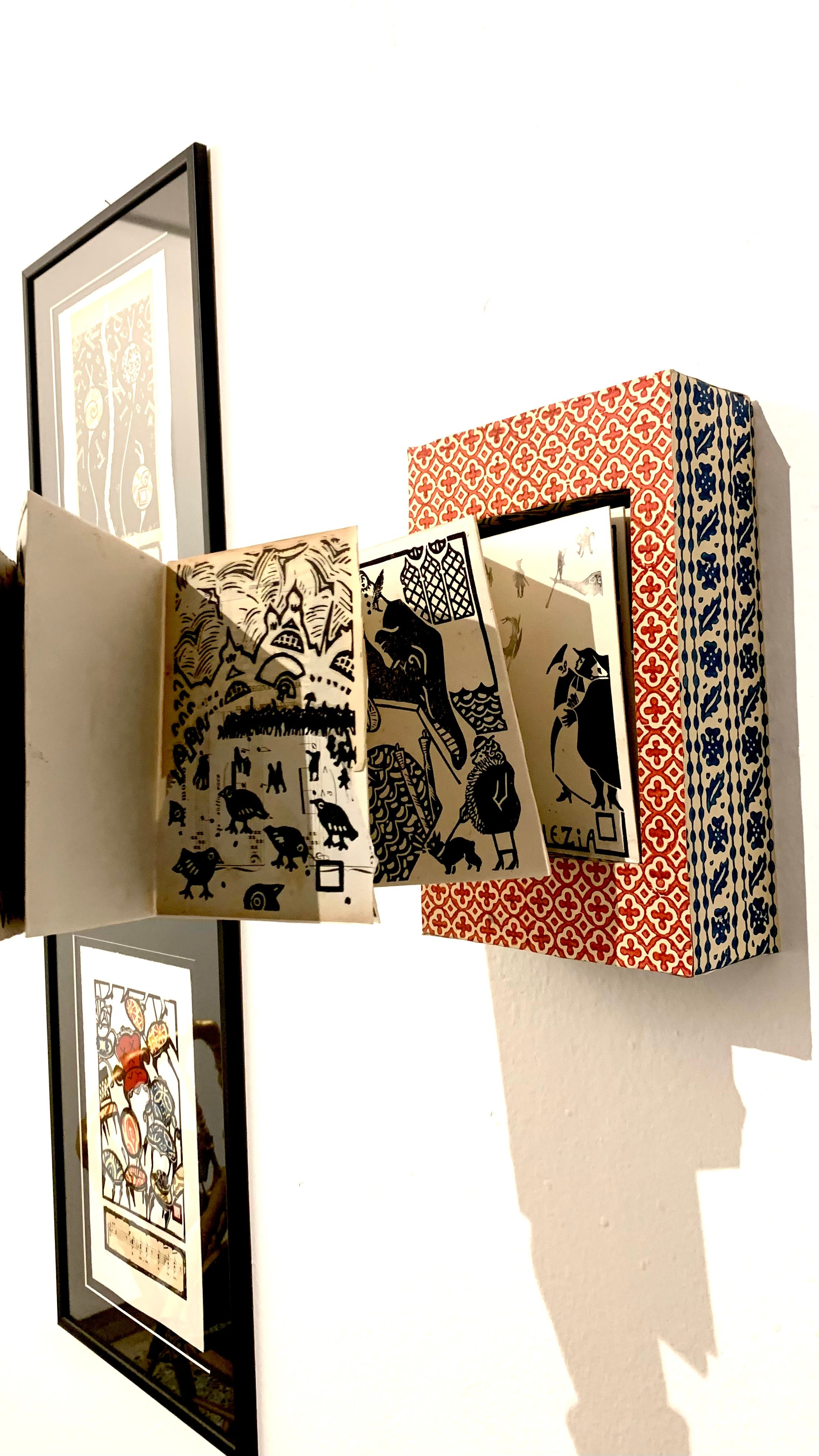 Libro d’artista cartoline veneziane linoleografie stampa a mano