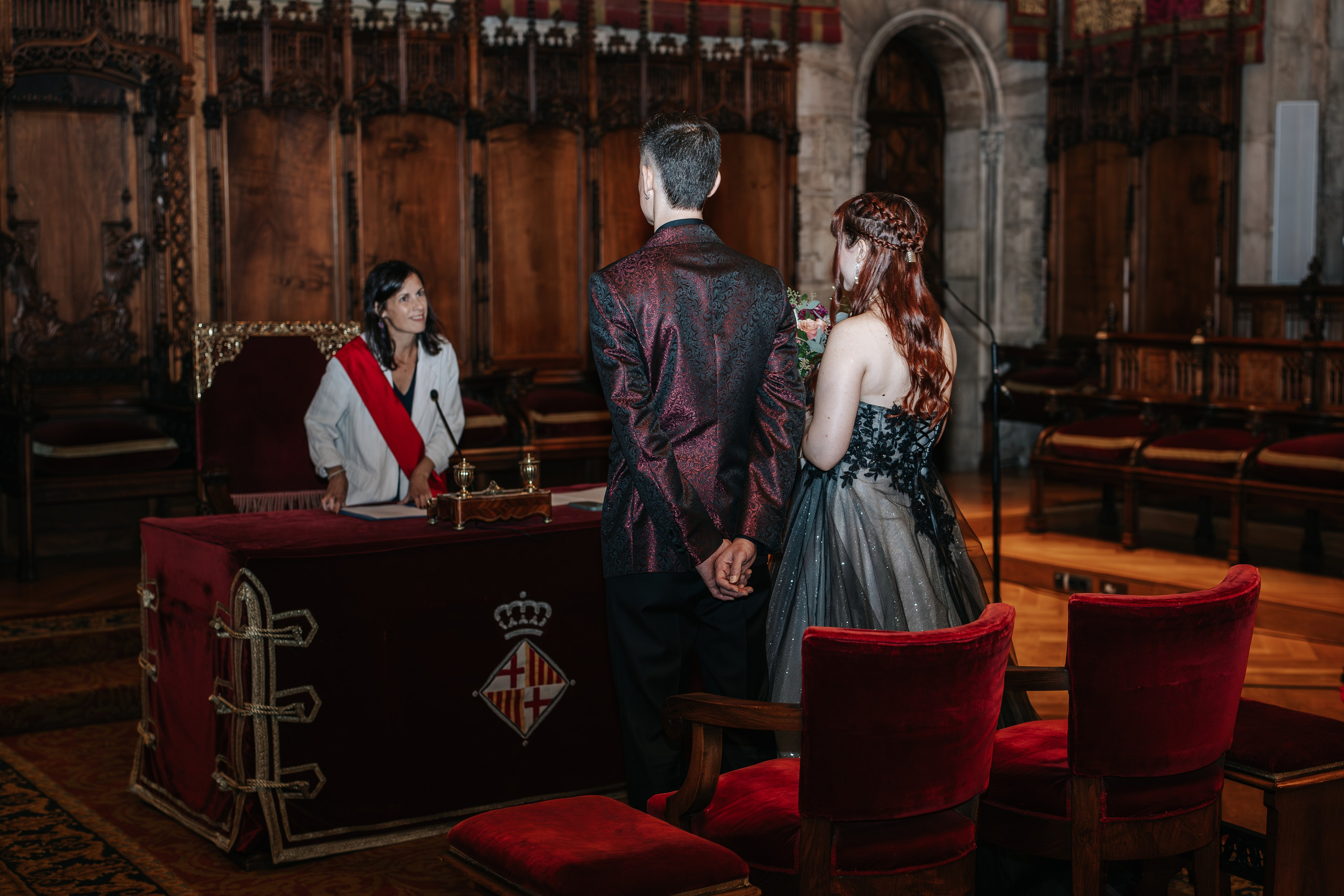 Alicia+Ruben, 04.10.2025, Ayuntamiento de Barcelona, Hotel Miramar. Fotógrafa de bodas en Cataluña