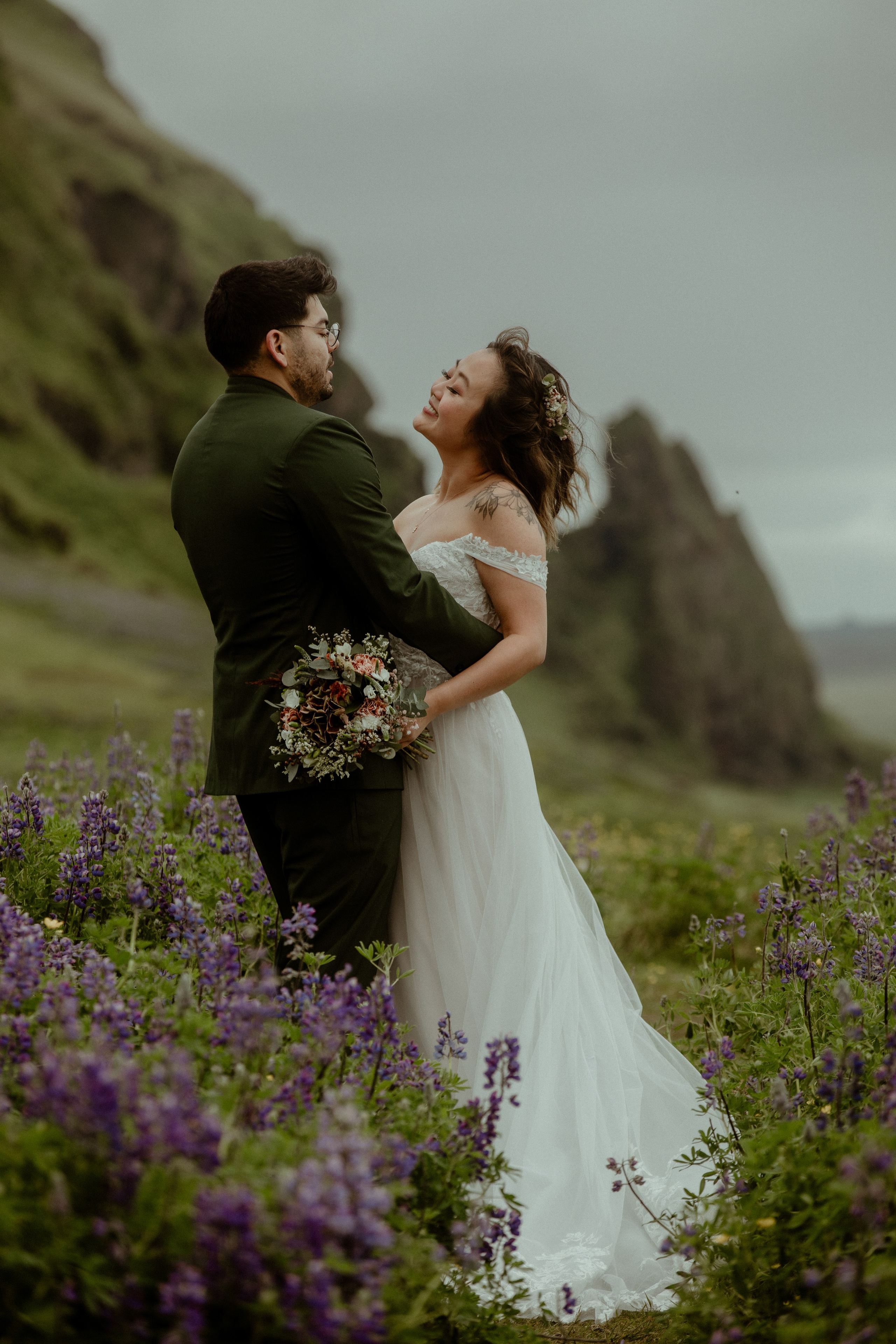 Elopement at Kvernufoss Waterfall. Iceland elopement photo and video | Nikolaichik Photo