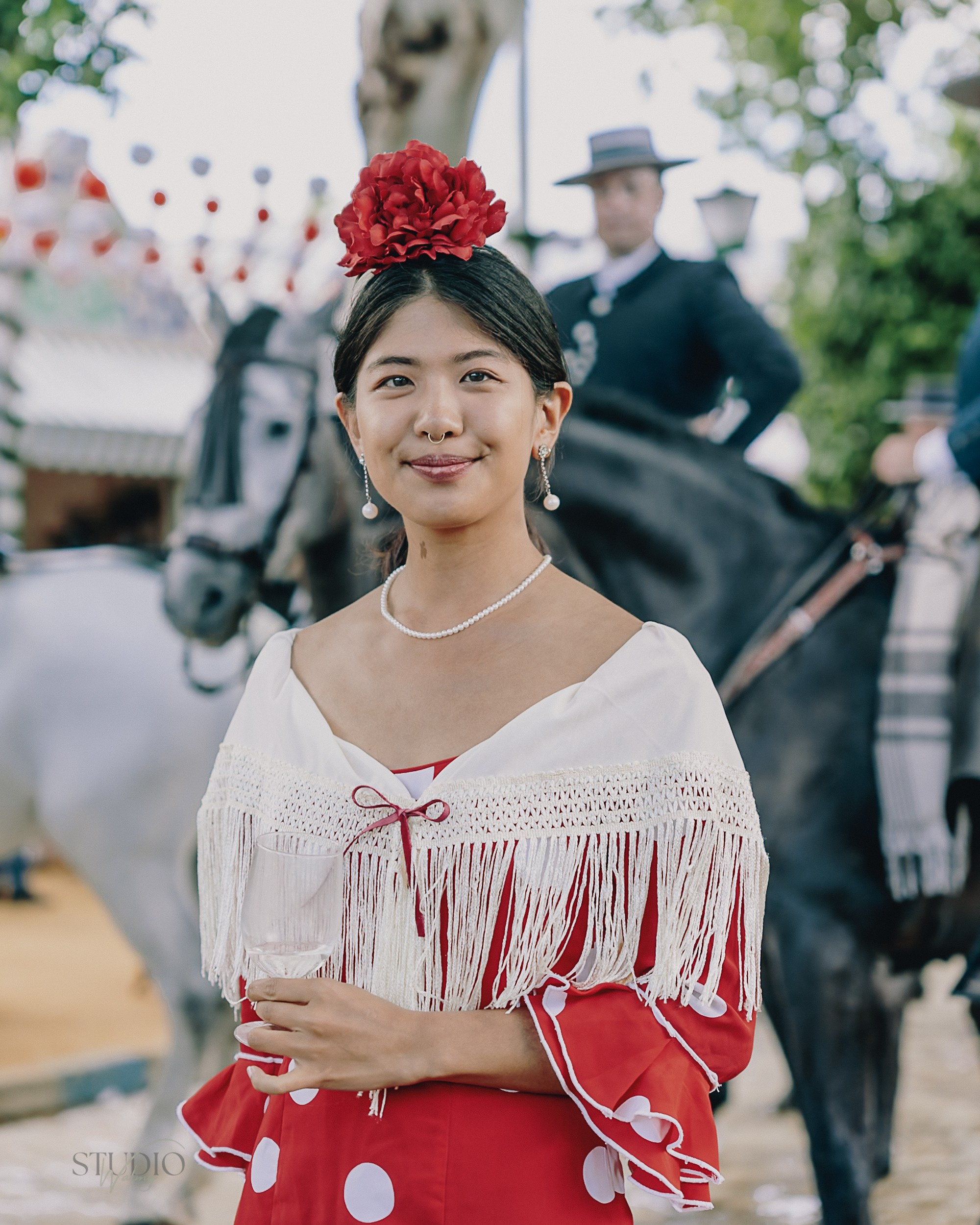 Sesión de fotos en feria de Abril de Sevilla. Inicio