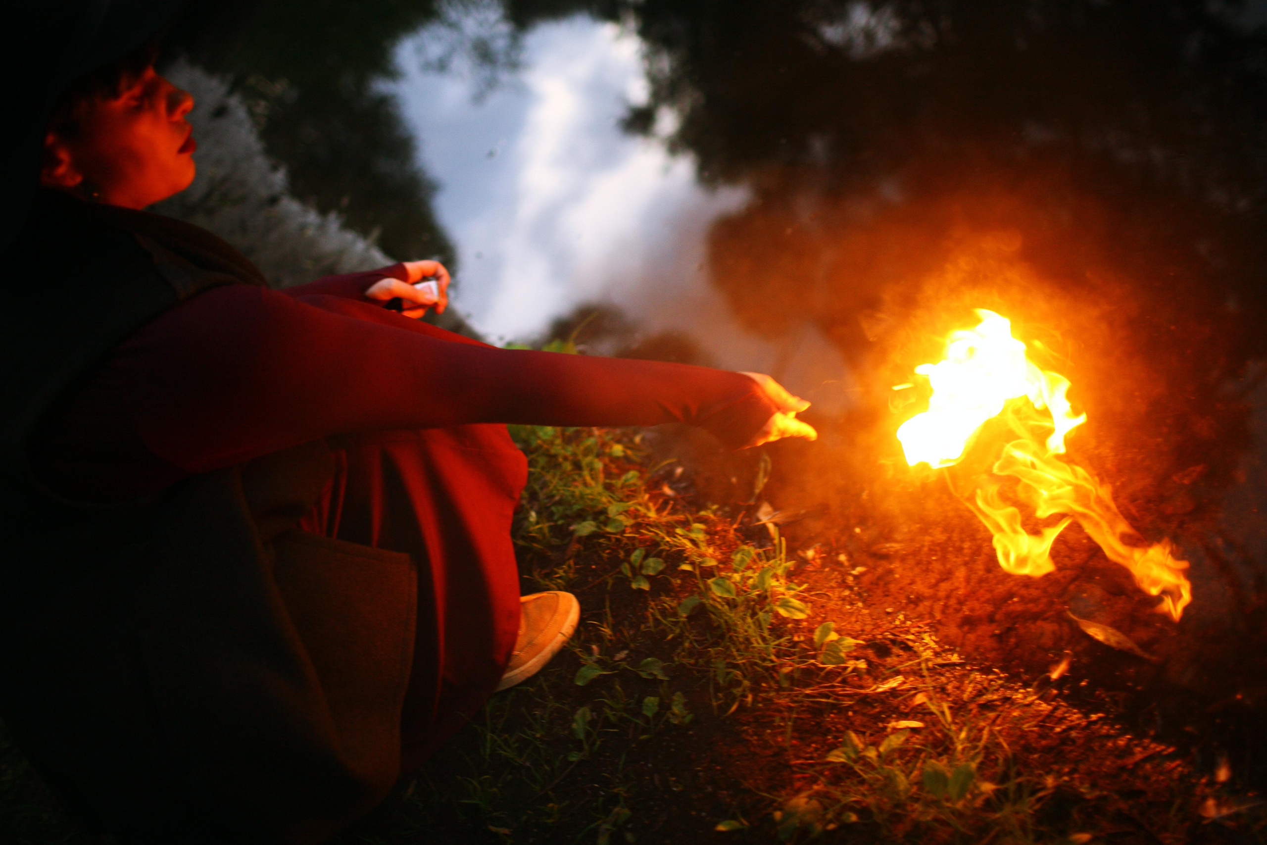Anna and the fire. Victoria Dini. Art photography in London / Folkestone, UK