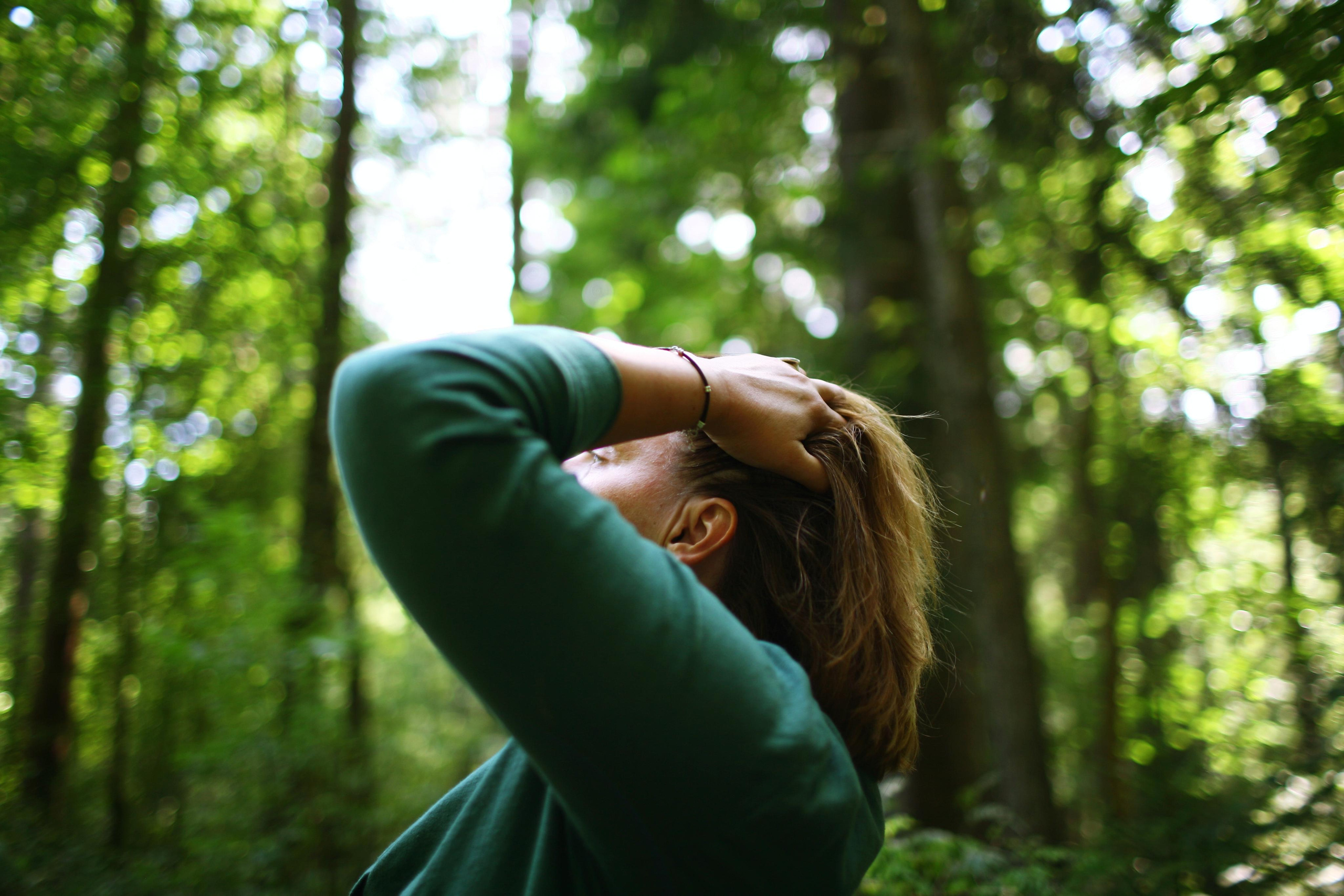 Anna, by herself. Woods and a little bit fire. Victoria Dini. Art photography in London / Folkestone, UK