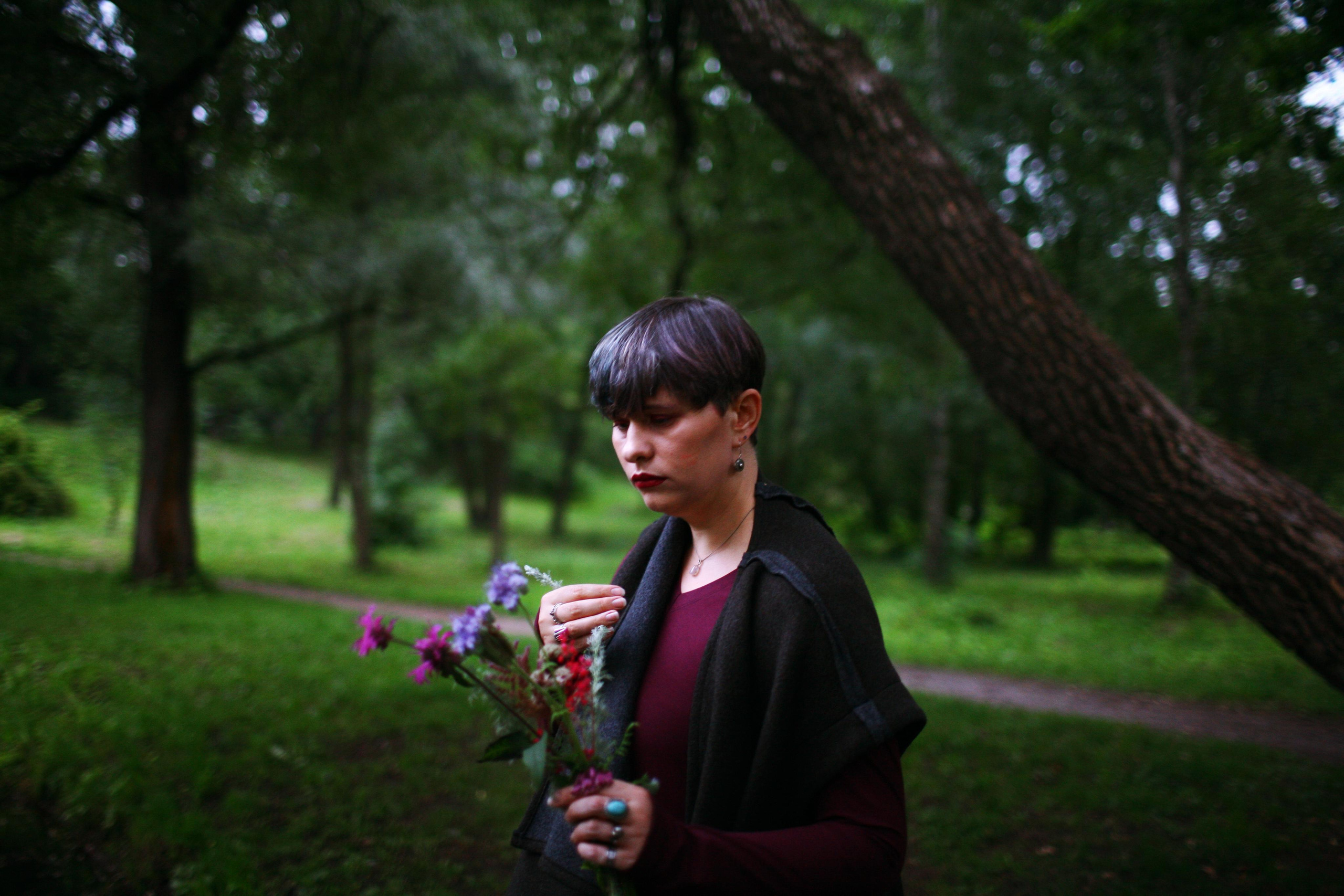 Anna and the fire. Victoria Dini. Art photography in London / Folkestone, UK