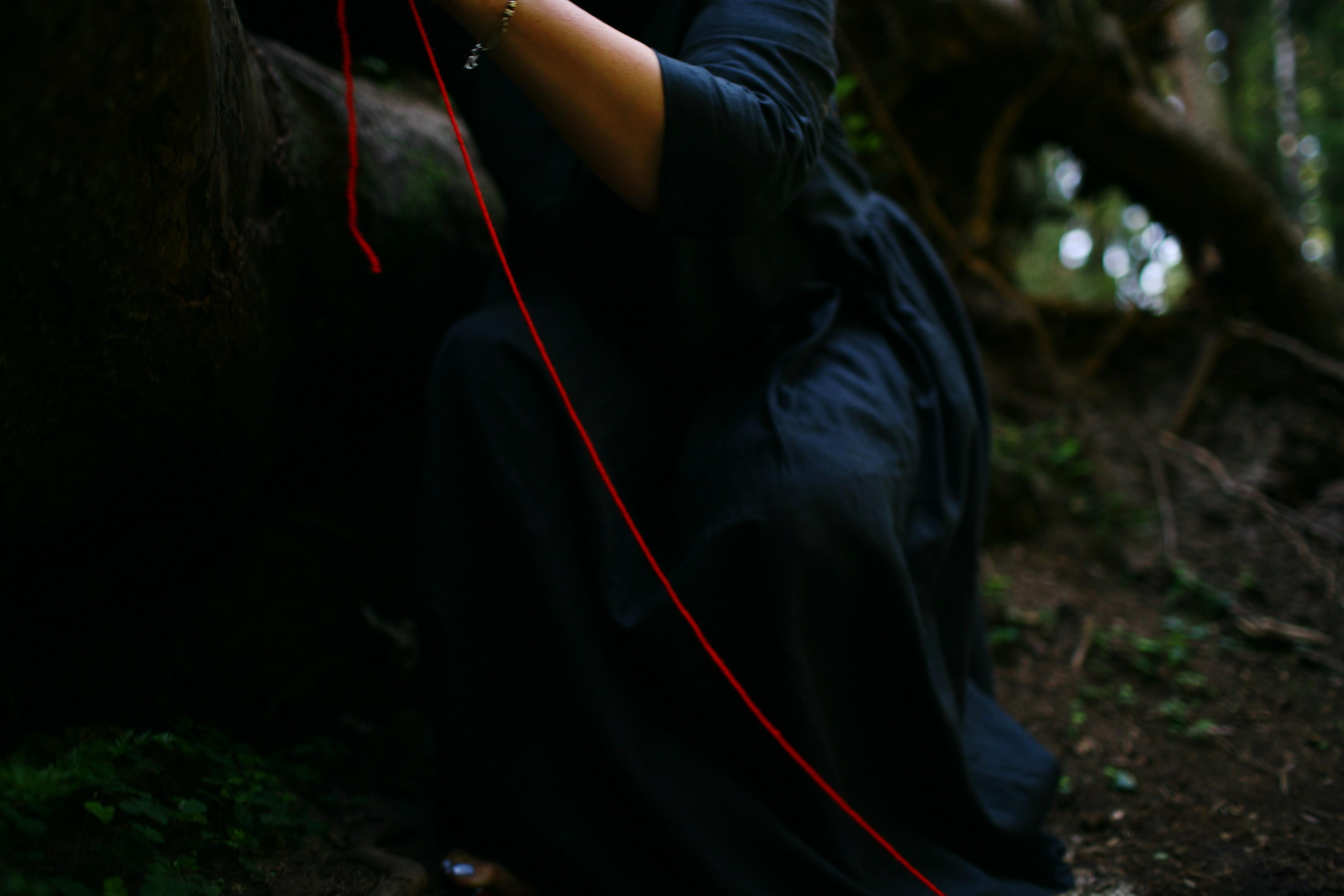 Anna, by herself. Woods and a little bit fire. Victoria Dini. Art photography in London / Folkestone, UK