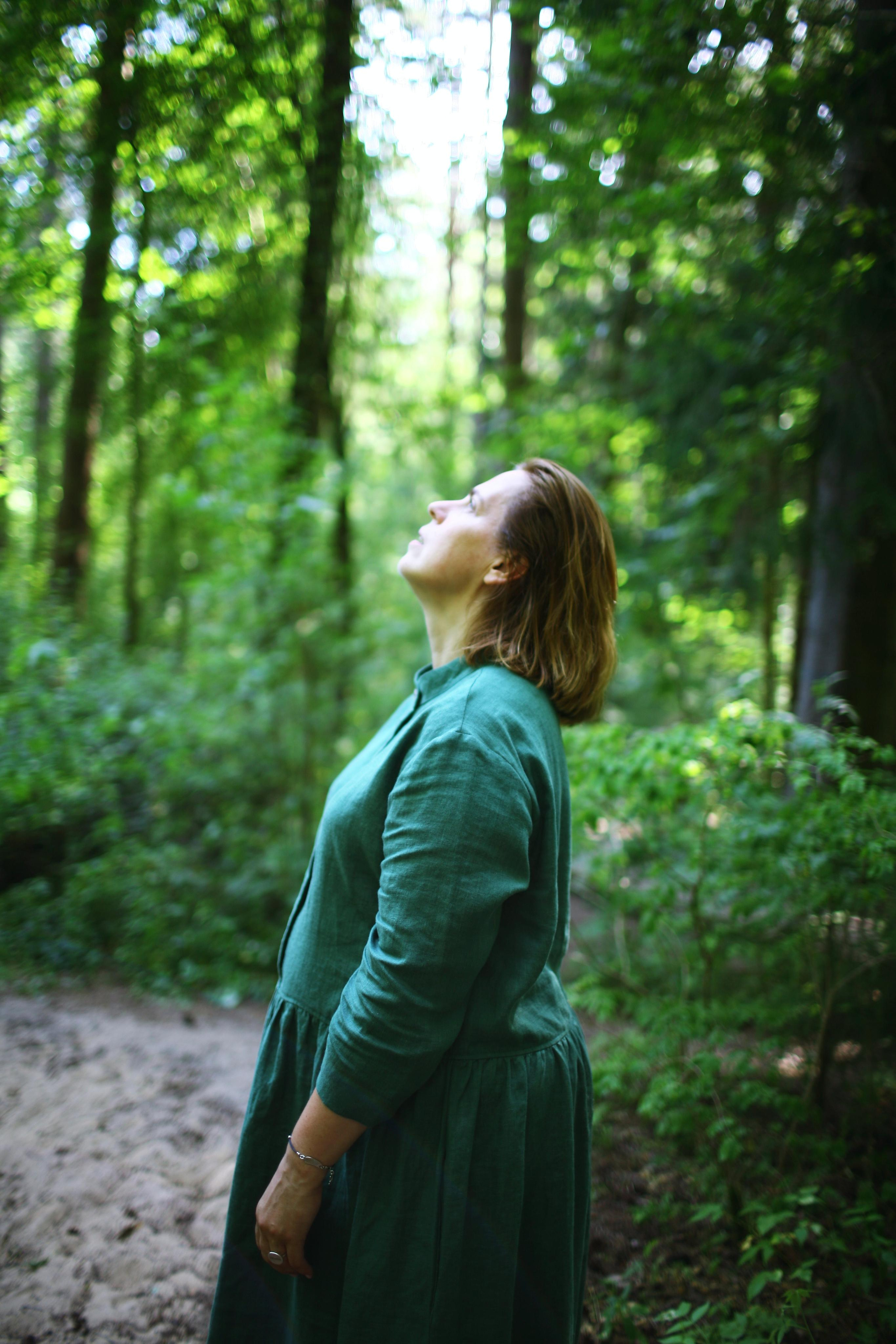 Anna, by herself. Woods and a little bit fire. Victoria Dini. Art photography in London / Folkestone, UK