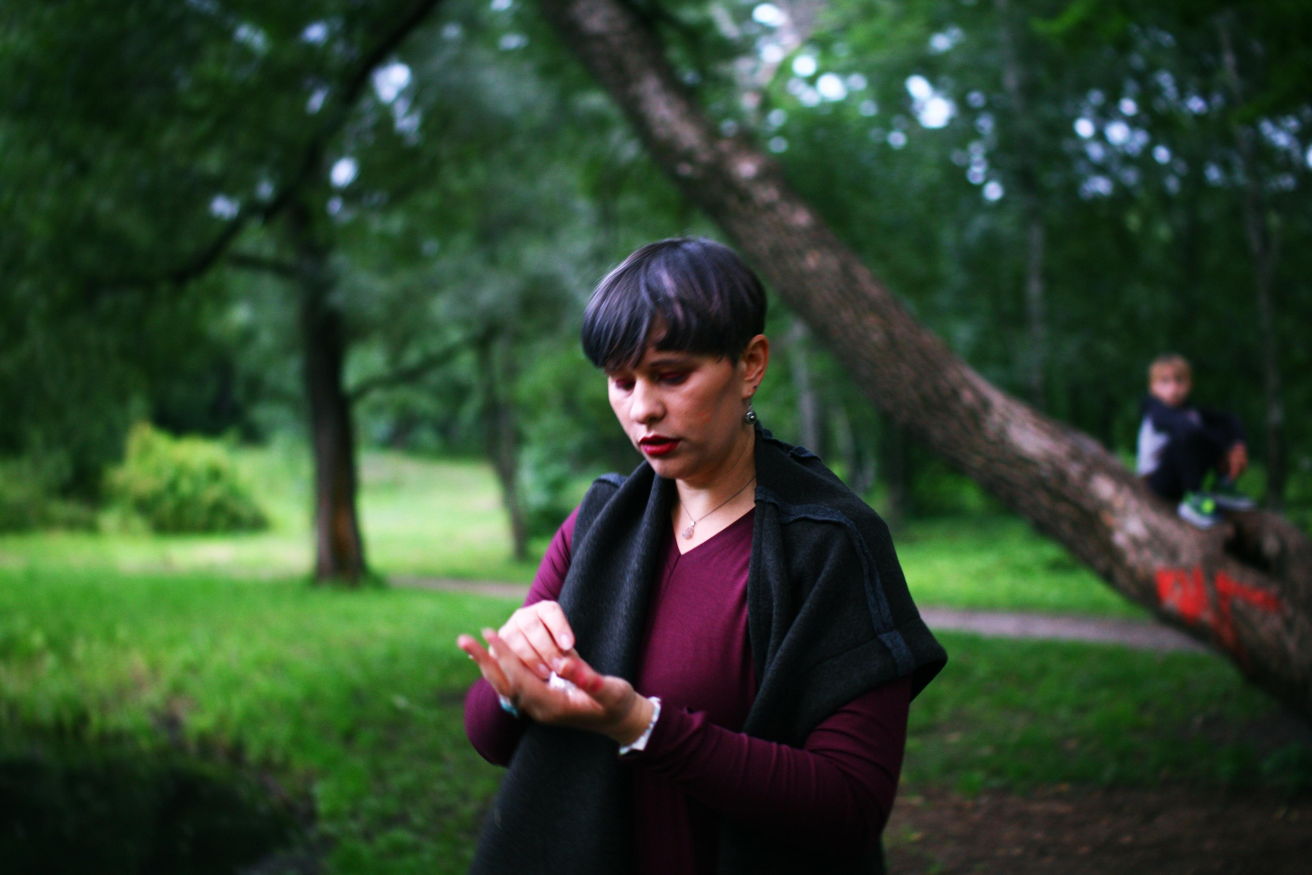 Anna and the fire. Victoria Dini. Art photography in London / Folkestone, UK