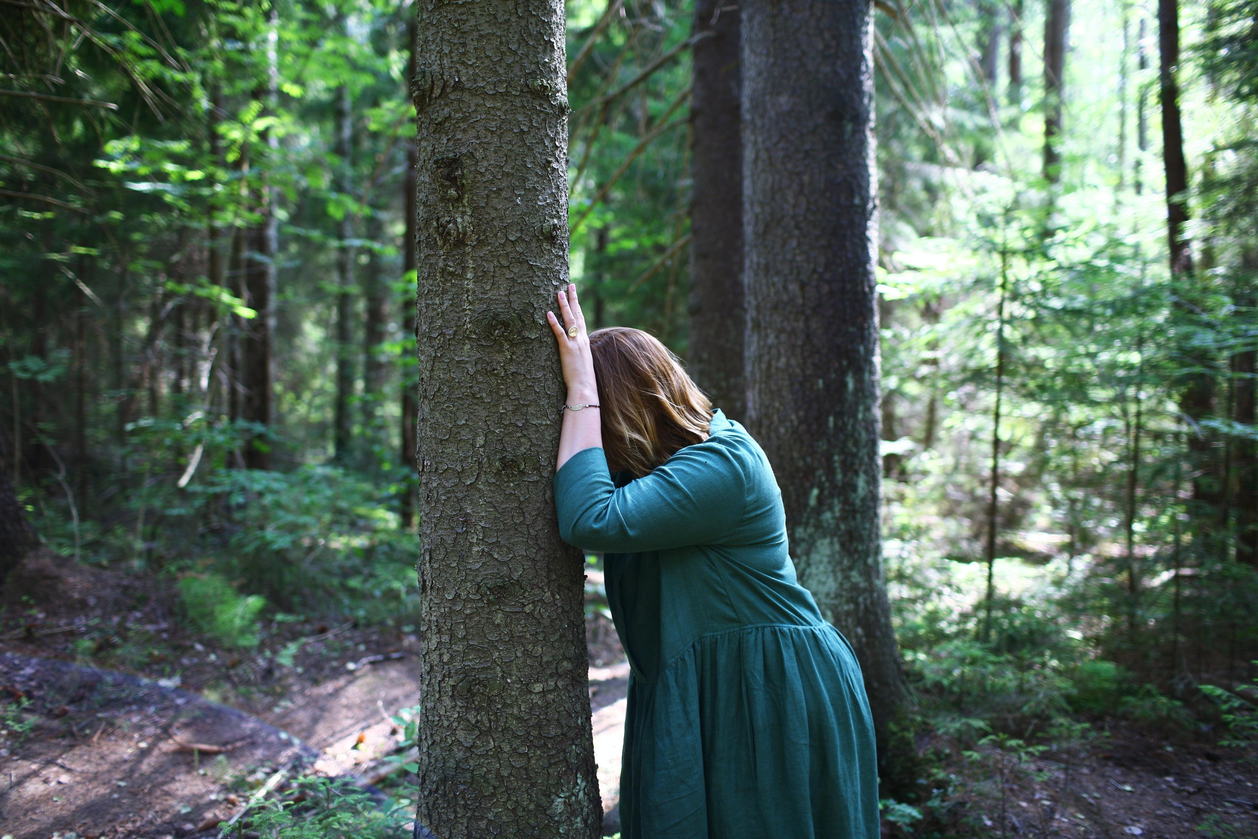 Anna, by herself. Woods and a little bit fire. Victoria Dini. Art photography in London / Folkestone, UK