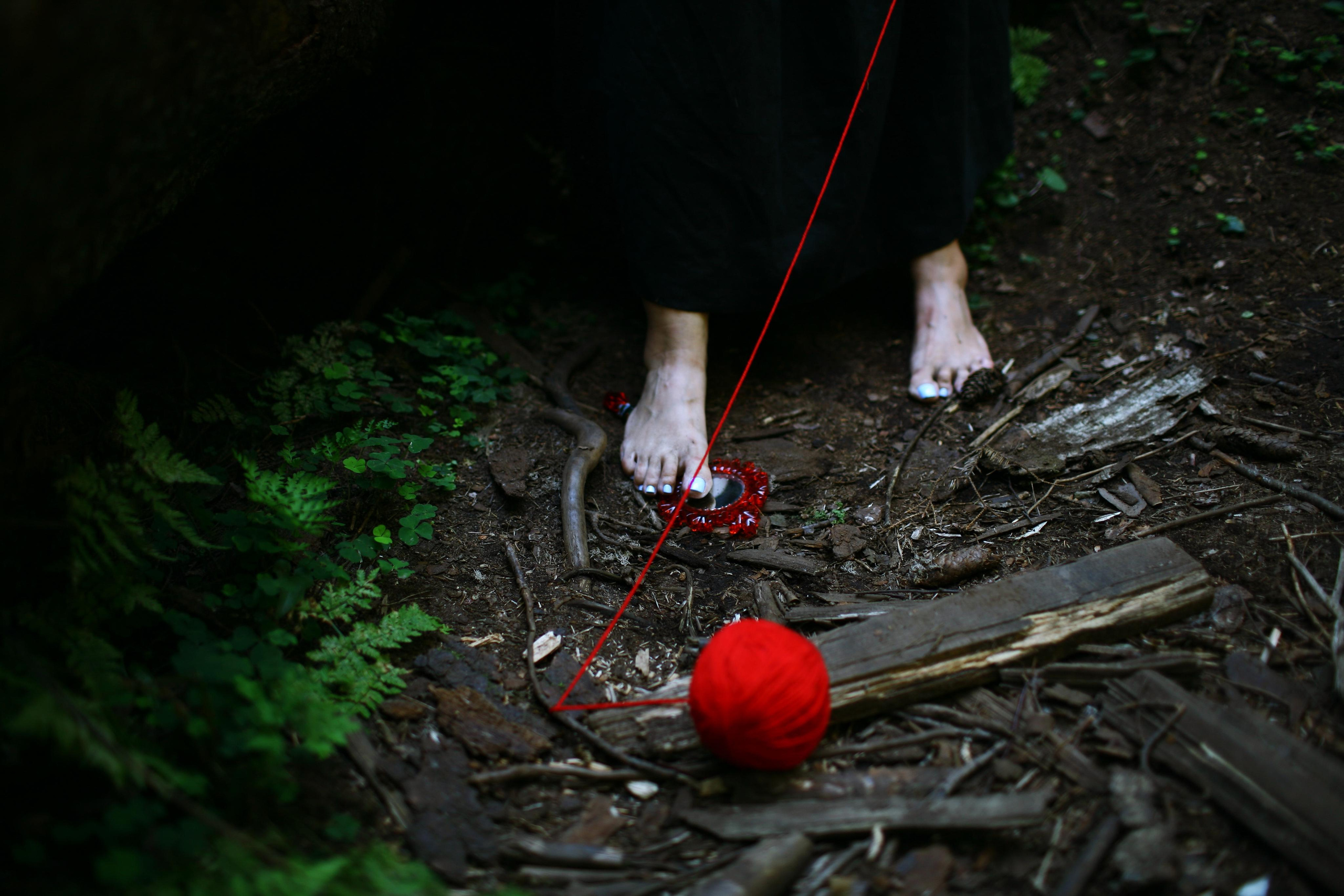 Anna, by herself. Woods and a little bit fire. Victoria Dini. Art photography in London / Folkestone, UK