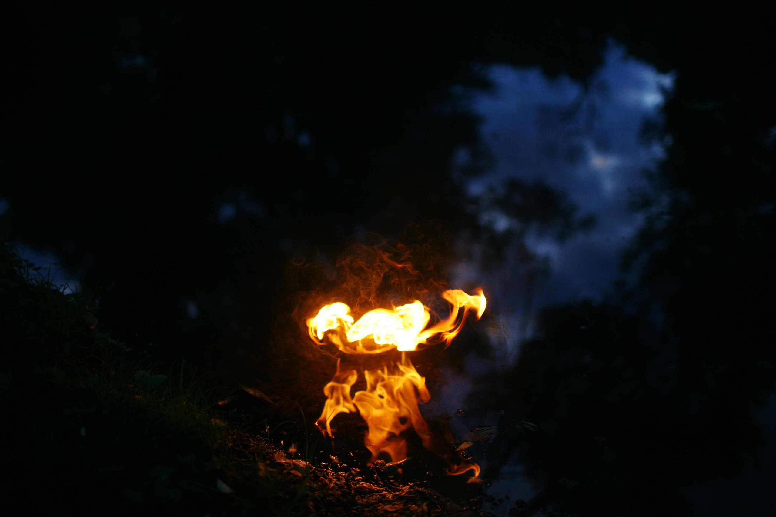 Anna and the fire. Victoria Dini. Art photography in London / Folkestone, UK
