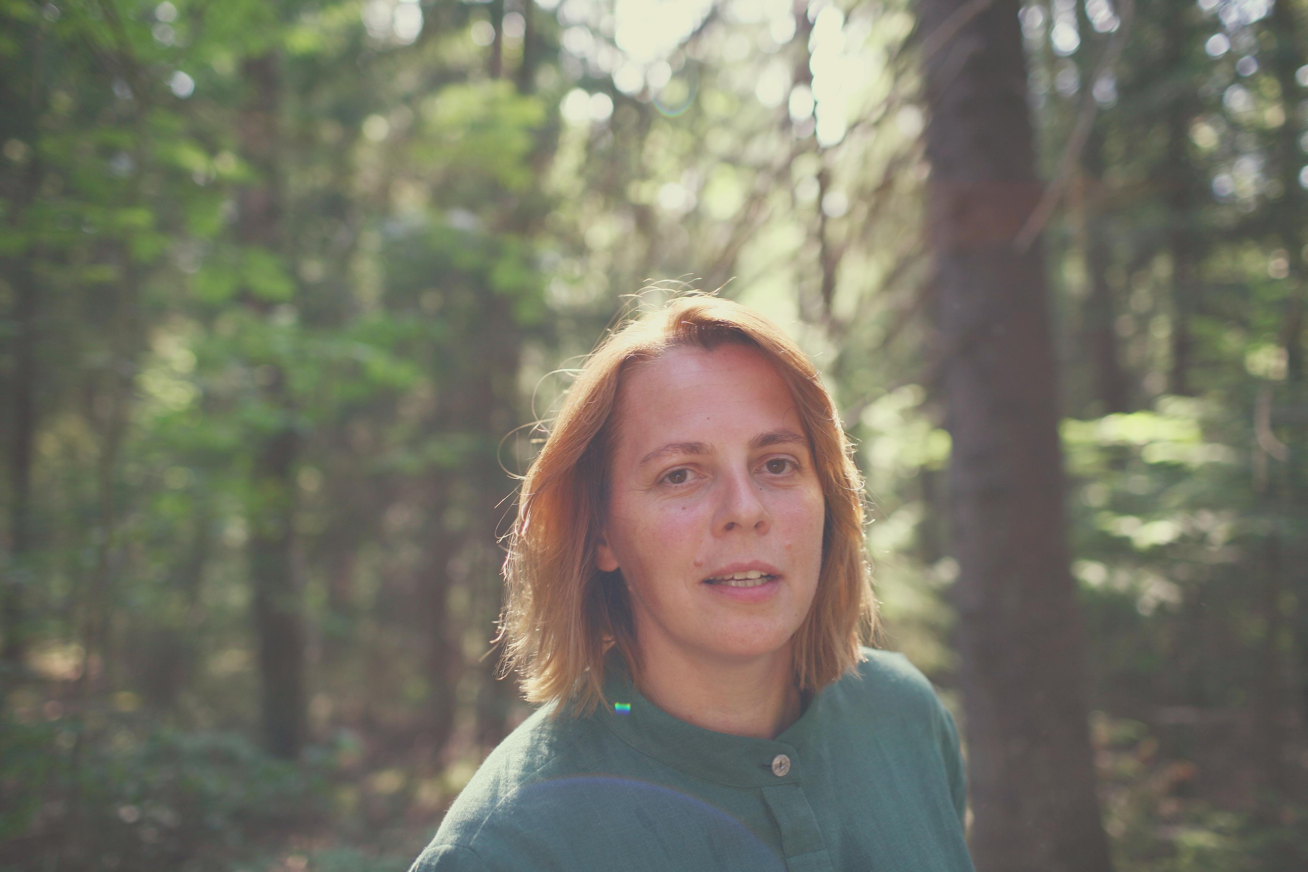 Anna, by herself. Woods and a little bit fire. Victoria Dini. Art photography in London / Folkestone, UK