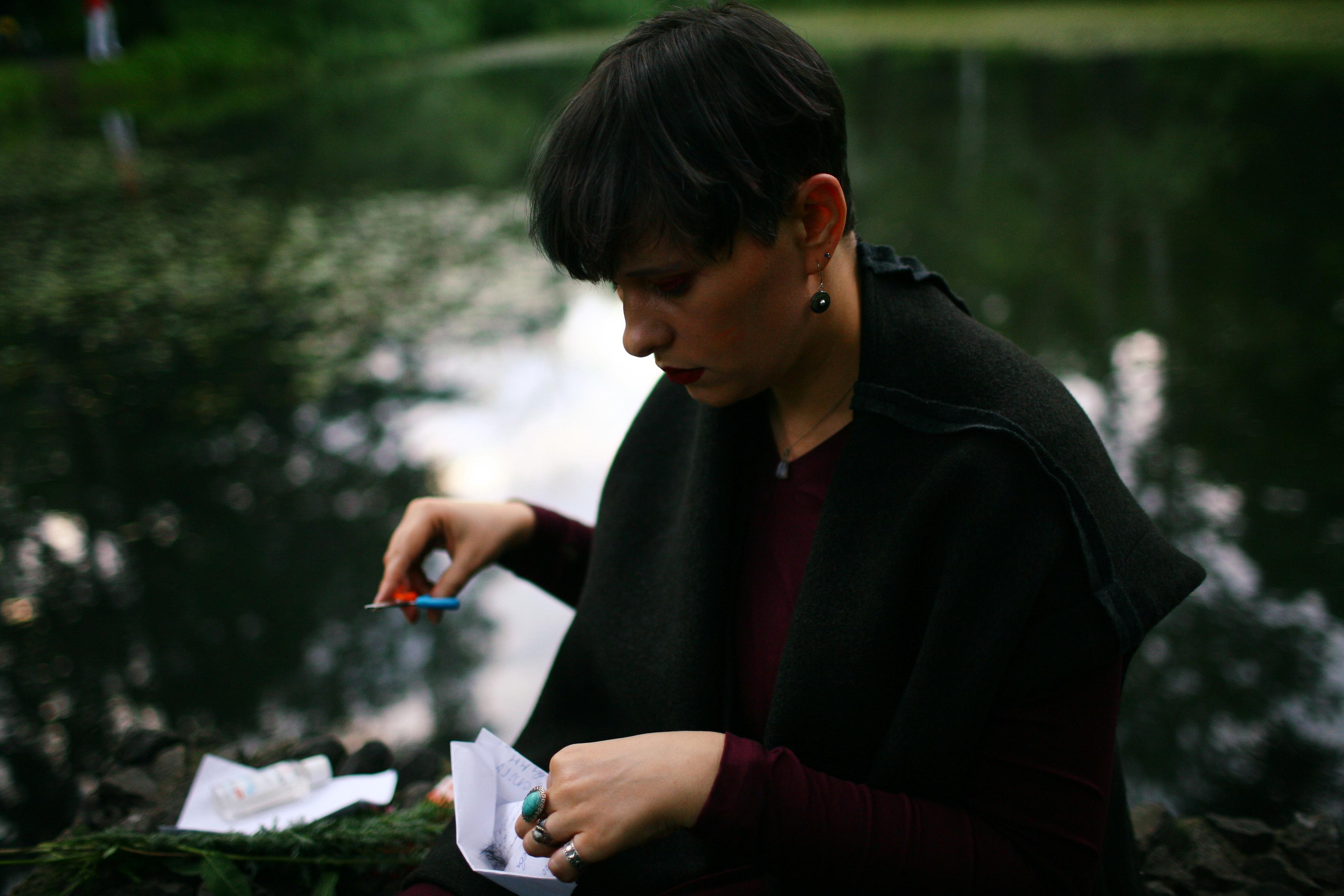Anna and the fire. Victoria Dini. Art photography in London / Folkestone, UK