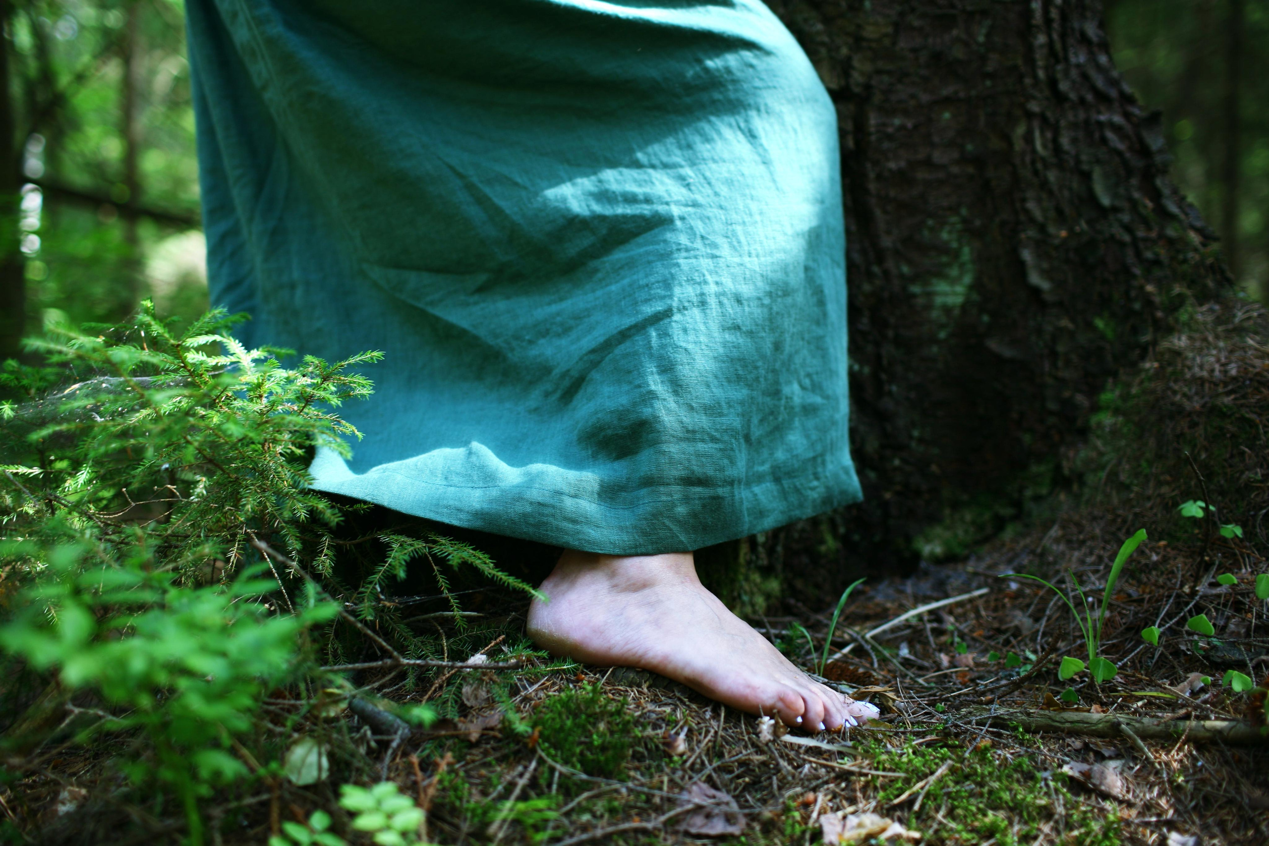 Anna, by herself. Woods and a little bit fire. Victoria Dini. Art photography in London / Folkestone, UK