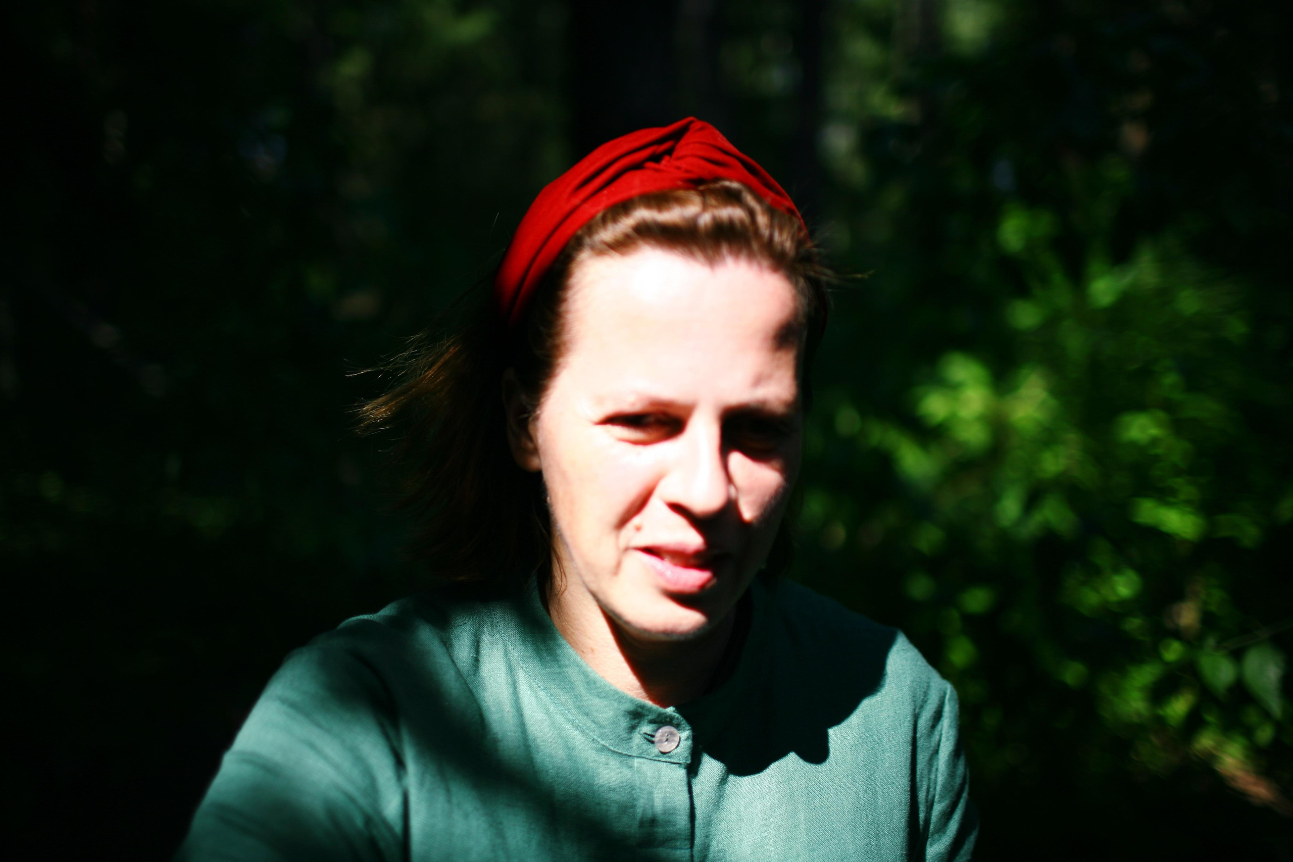 Anna, by herself. Woods and a little bit fire. Victoria Dini. Art photography in London / Folkestone, UK