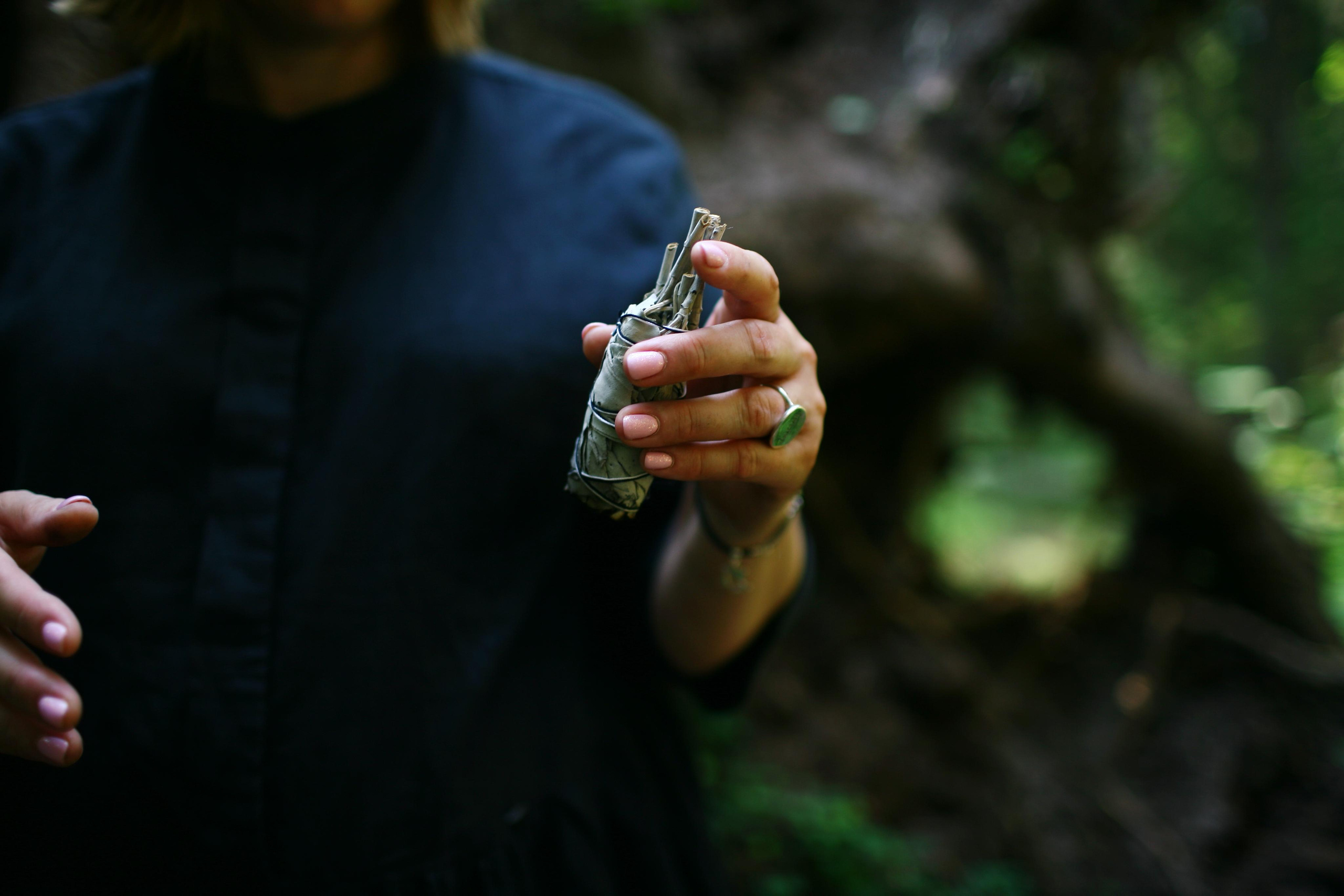 Anna, by herself. Woods and a little bit fire. Victoria Dini. Art photography in London / Folkestone, UK