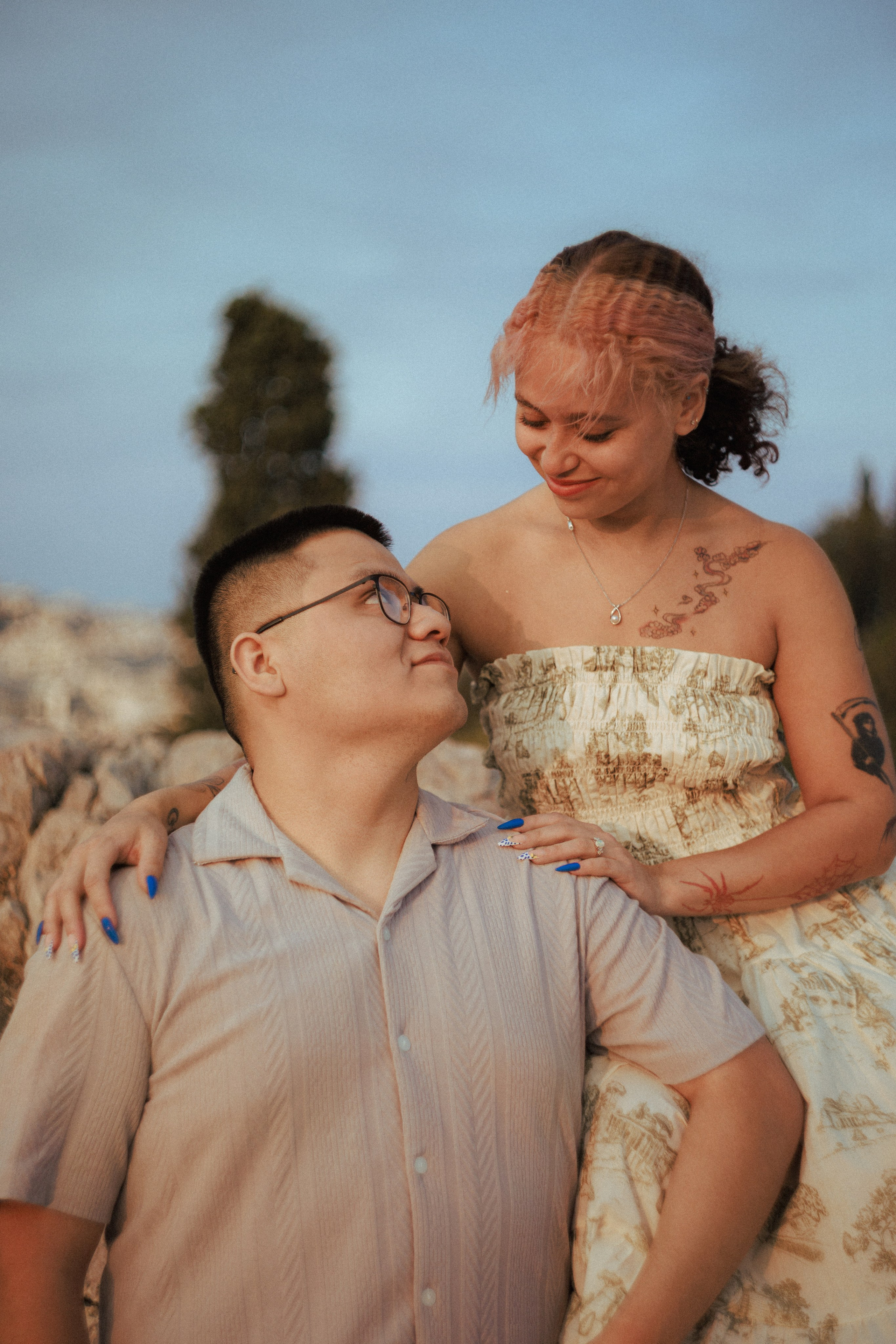 Proposal of Andrew to Natasha. Photographer in Greece Kristina