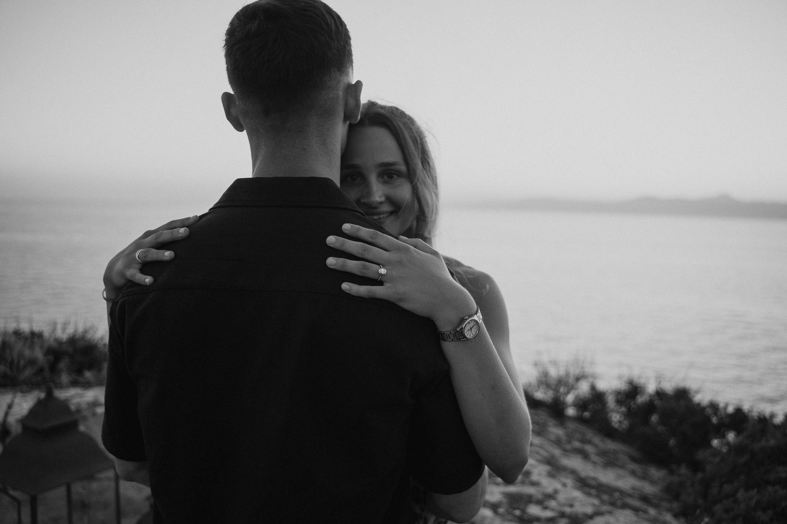Dusk Wedding Proposal Cap Rocat. Mallorca Wedding, Corporate & Social Photographer