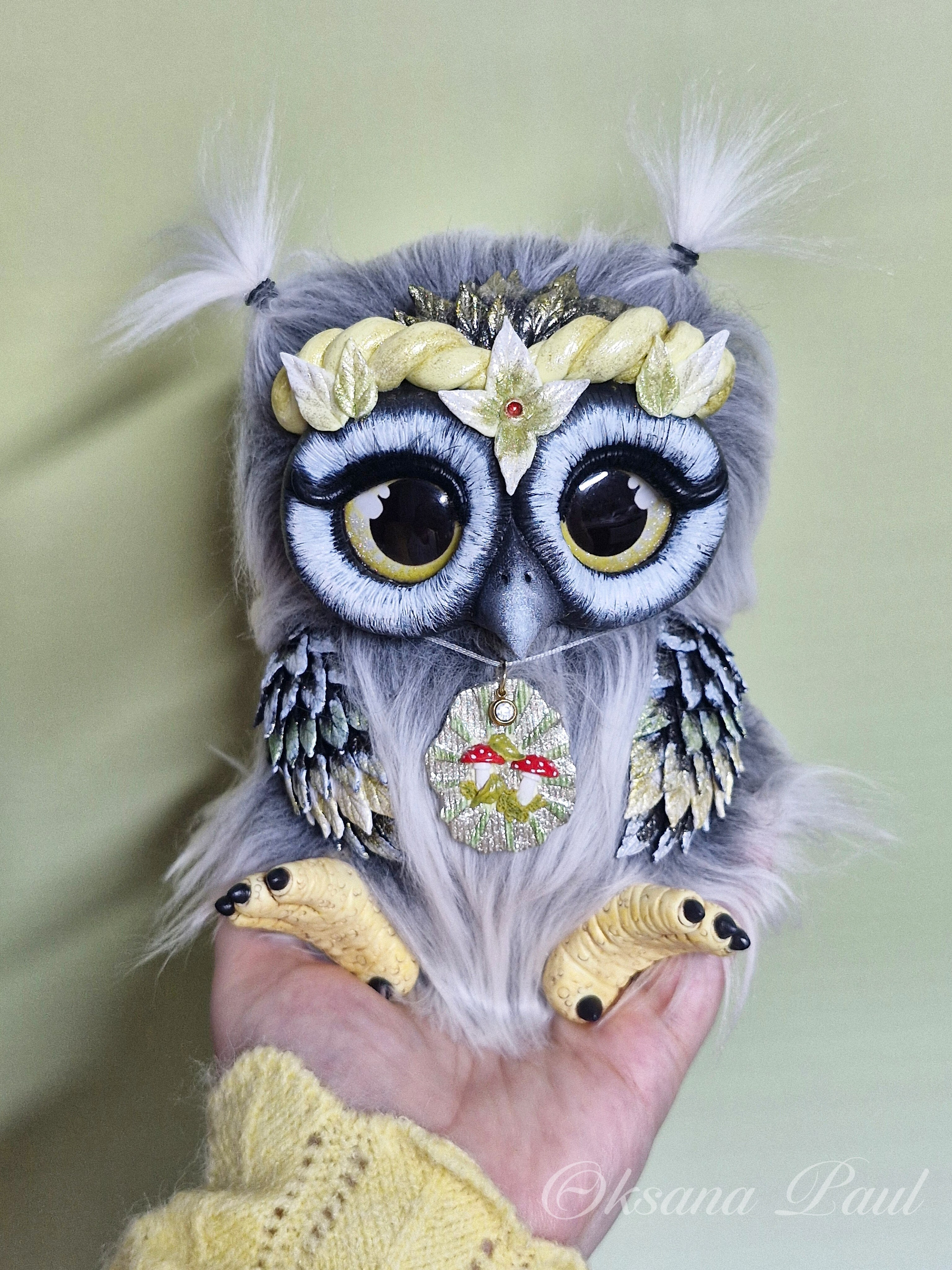 Авторская серия совят / Eulenkollektion ➤. Oksana Paul-Gardinen-Design Oksana Paul ✧ Art of Gardinen & Textile Design ✧ Polymer Clay Art & Handmade Creatures