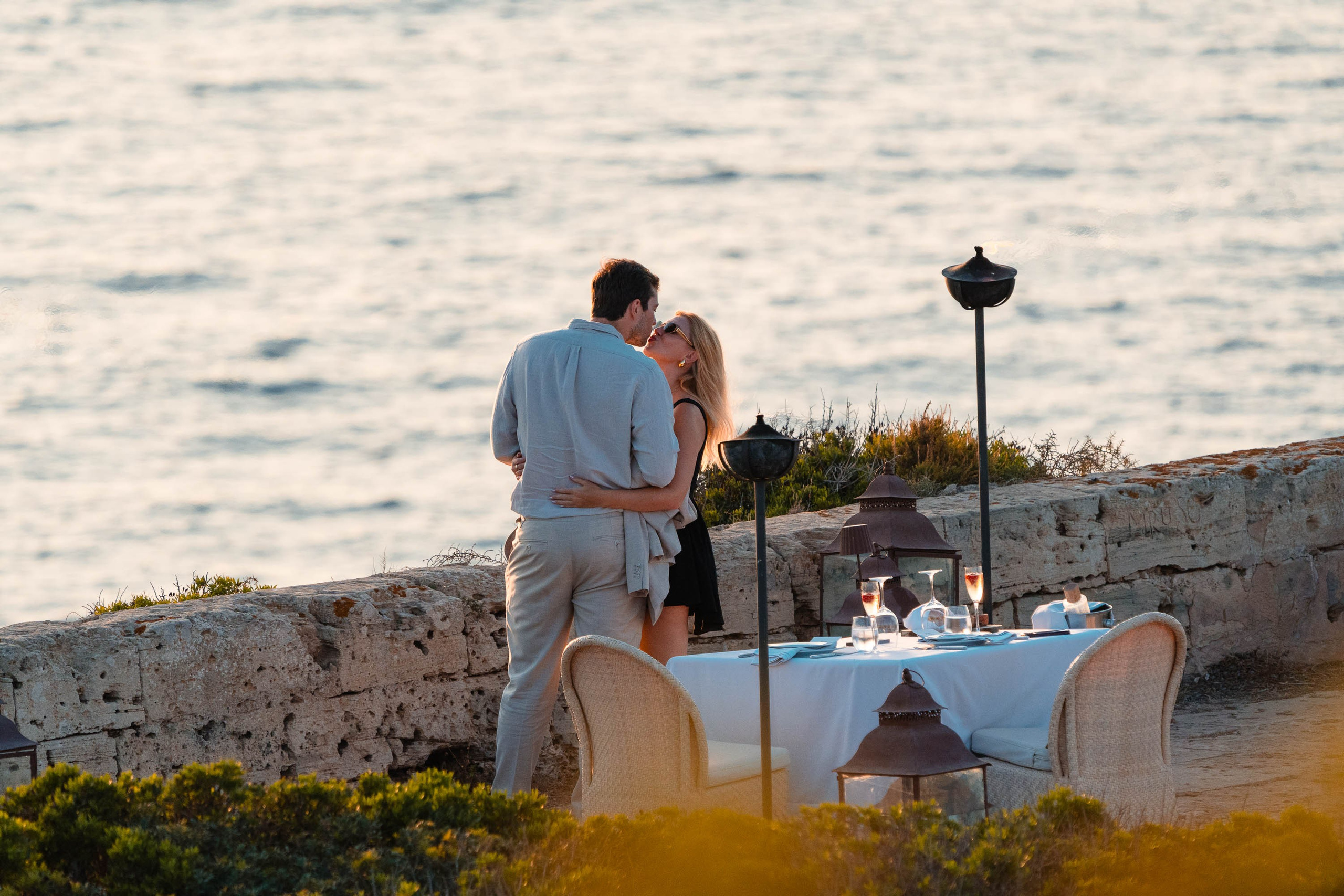 Perfect Marriage Proposal at Cap Rocat Hotel. Mallorca Wedding, Corporate & Social Photographer