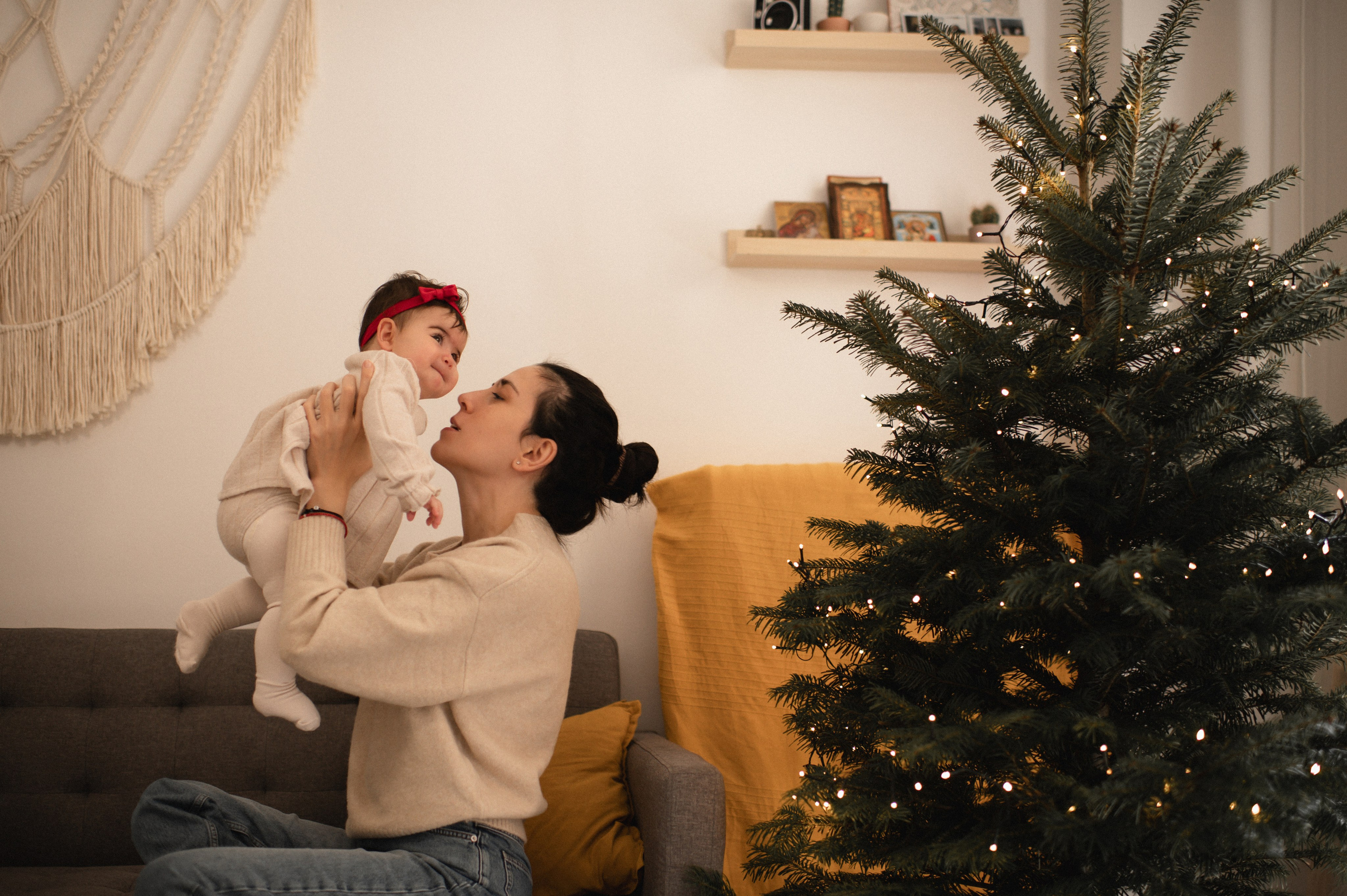 First Christmas. Family, children, portrait, and event photography in Thessaloniki