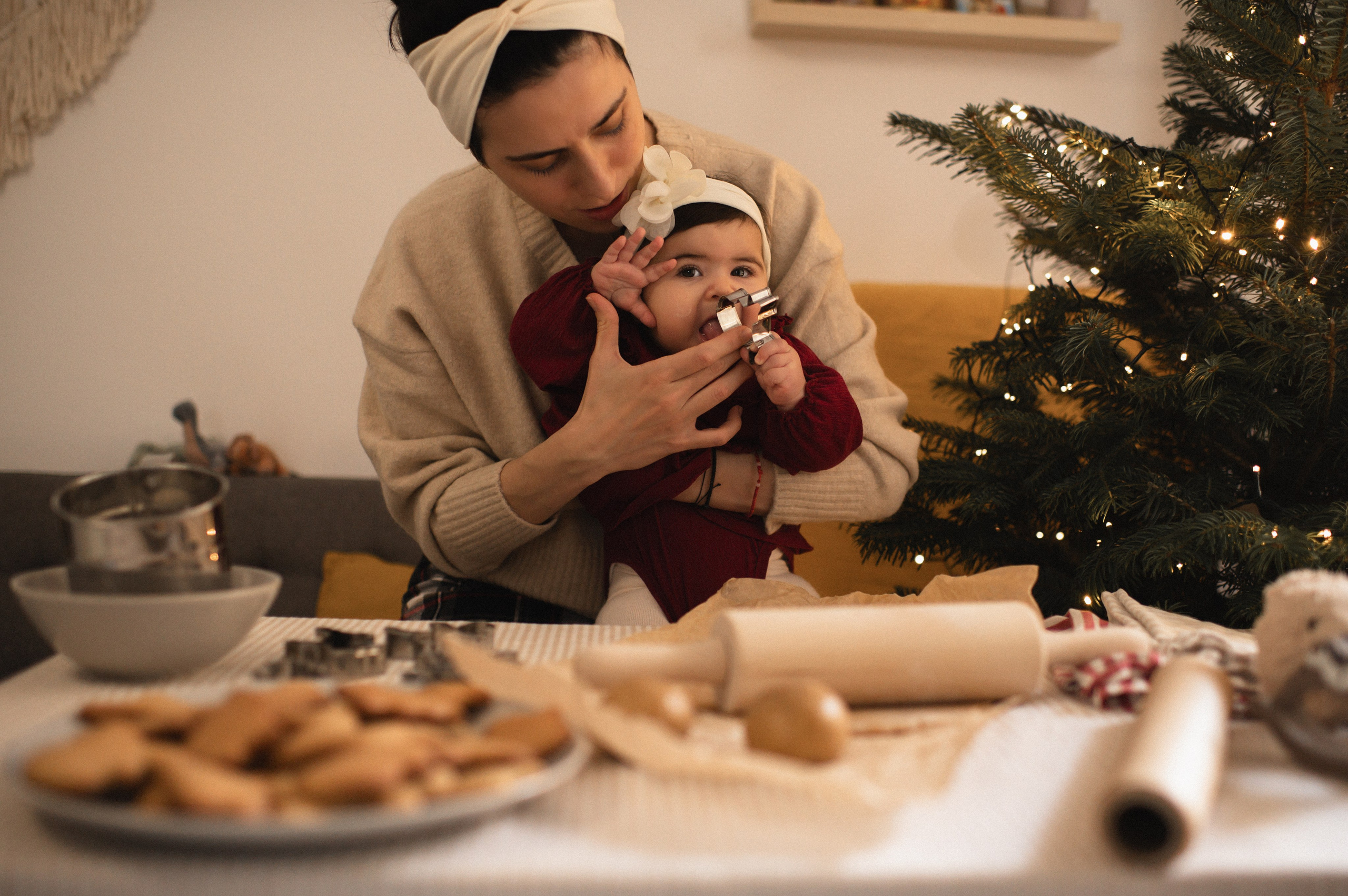 First Christmas. Family, children, portrait, and event photography in Thessaloniki