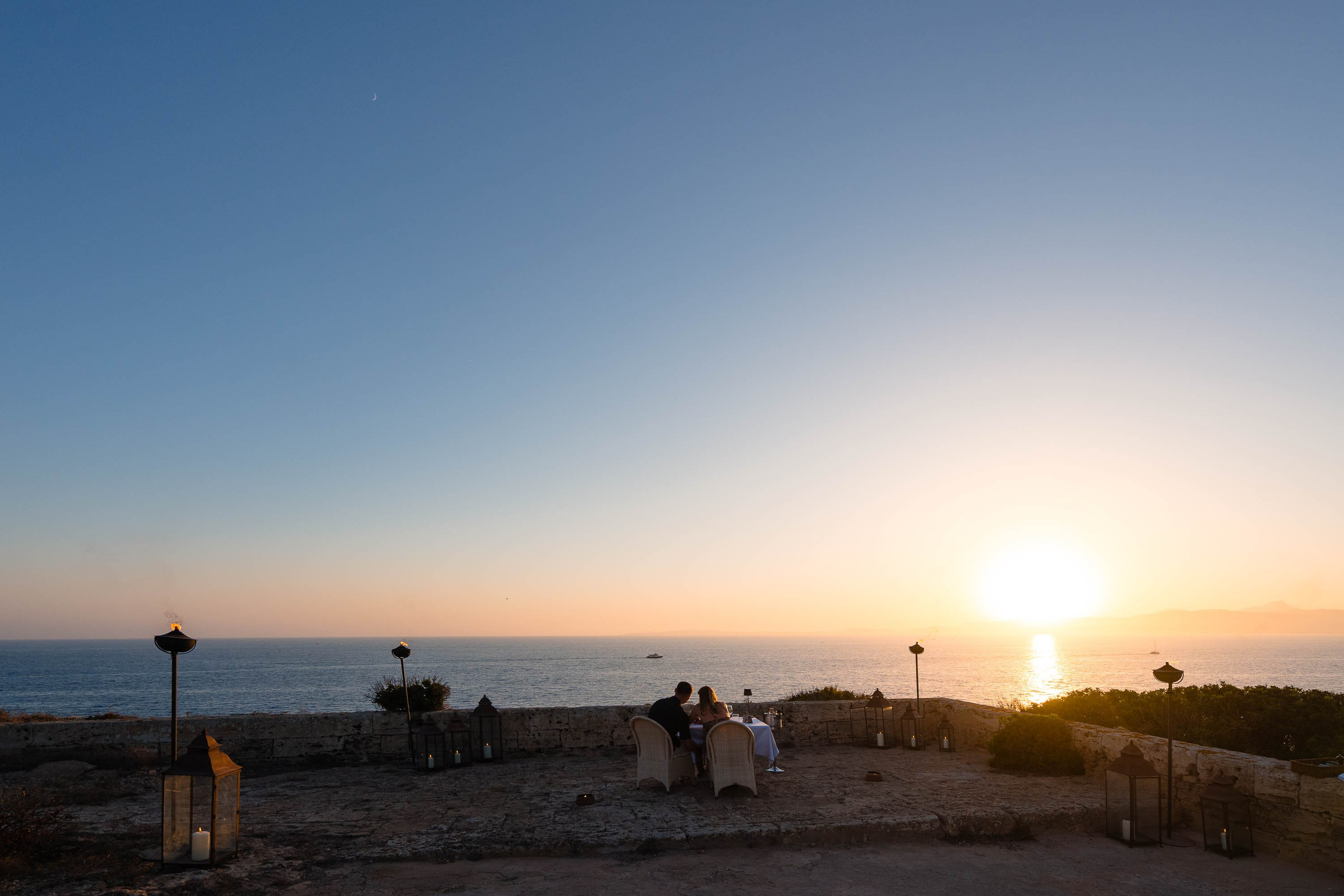 Dusk Wedding Proposal Cap Rocat. Mallorca Wedding, Corporate & Social Photographer
