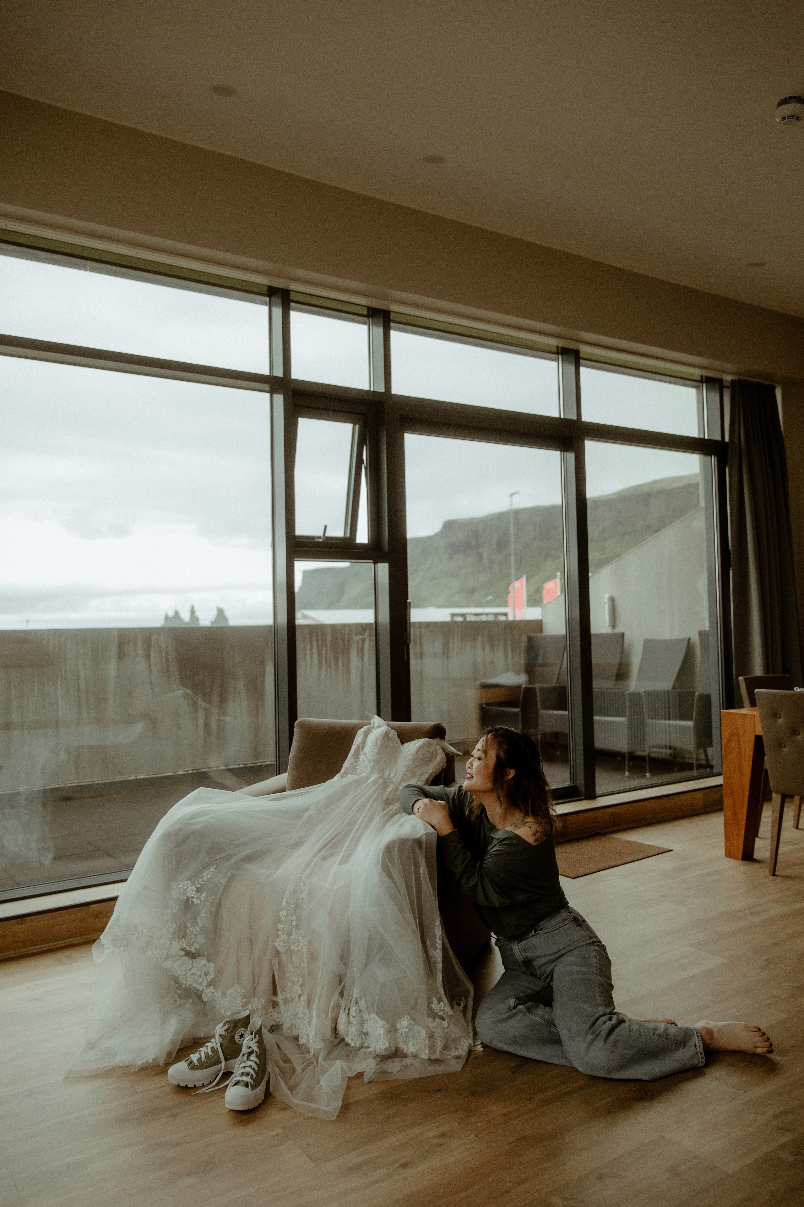 Elopement at Kvernufoss Waterfall. Iceland elopement photo and video | Nikolaichik Photo