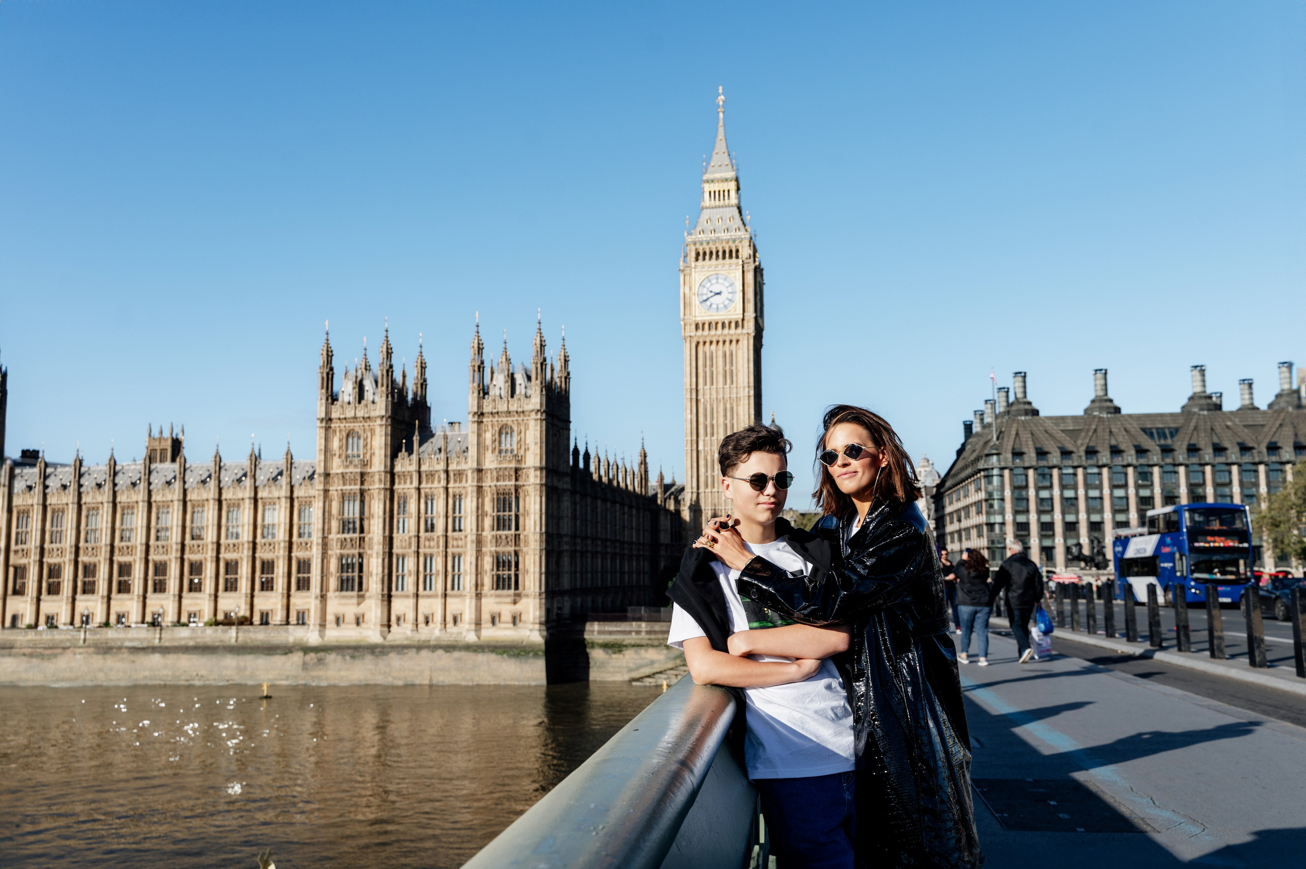 Tower Bridge+Westminster Carmela with son. FAMILY AND WEDDING PHOTOGRAPHER IN LONDON MARINA RIVA