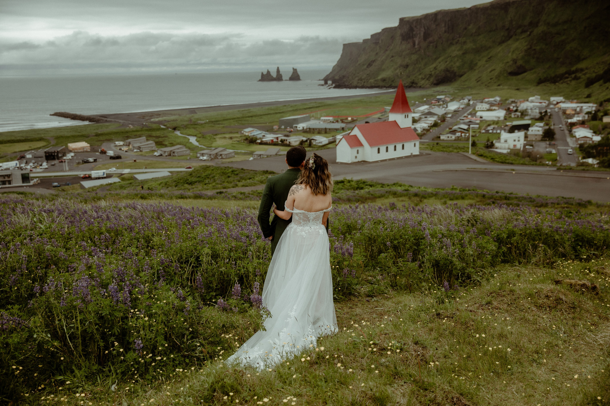 Elopement at Kvernufoss Waterfall. Iceland elopement photo and video | Nikolaichik Photo